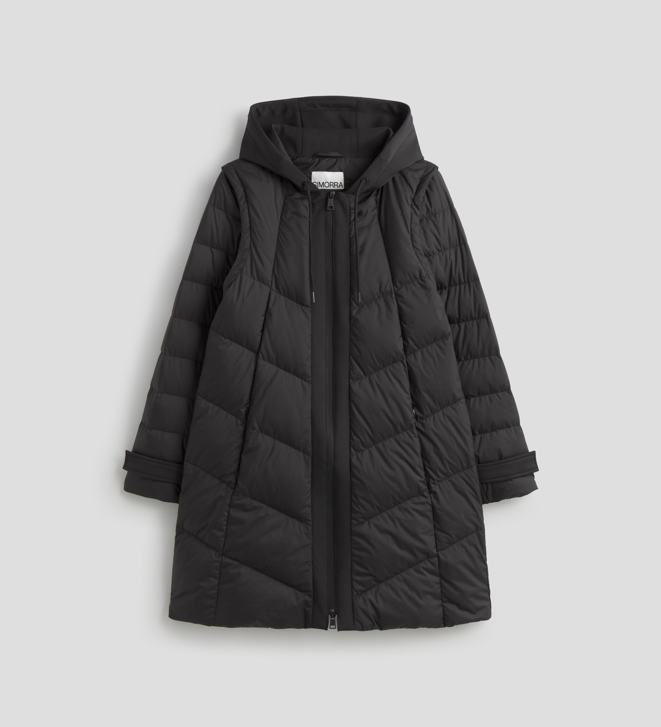 Combined long down jacket