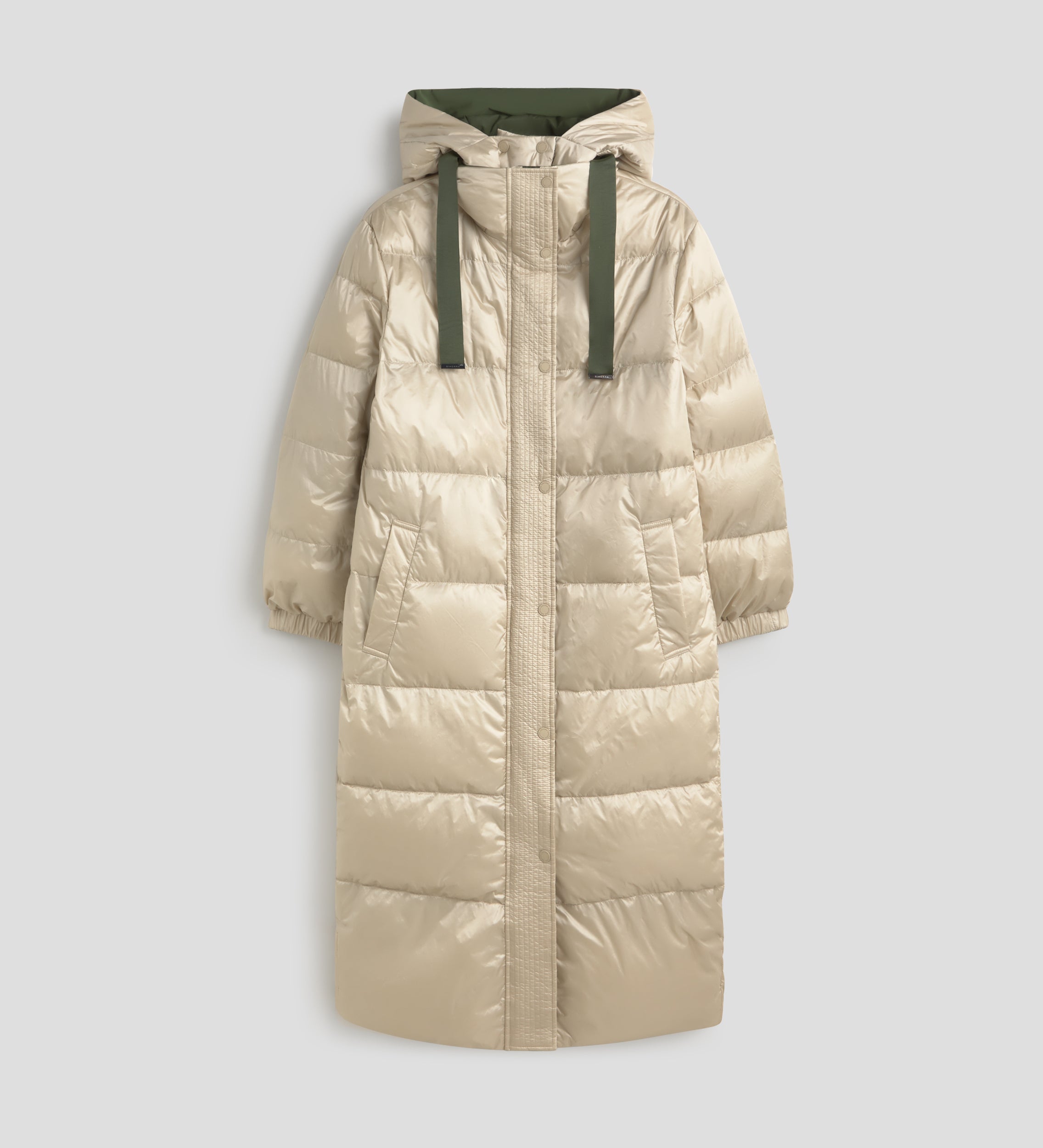 Parka larga reversible