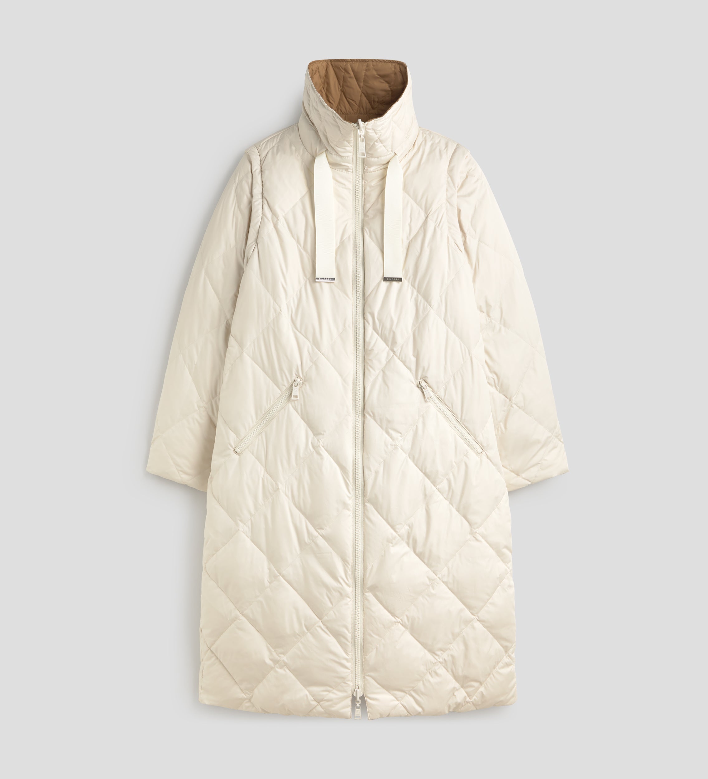 Long reversible down jacket