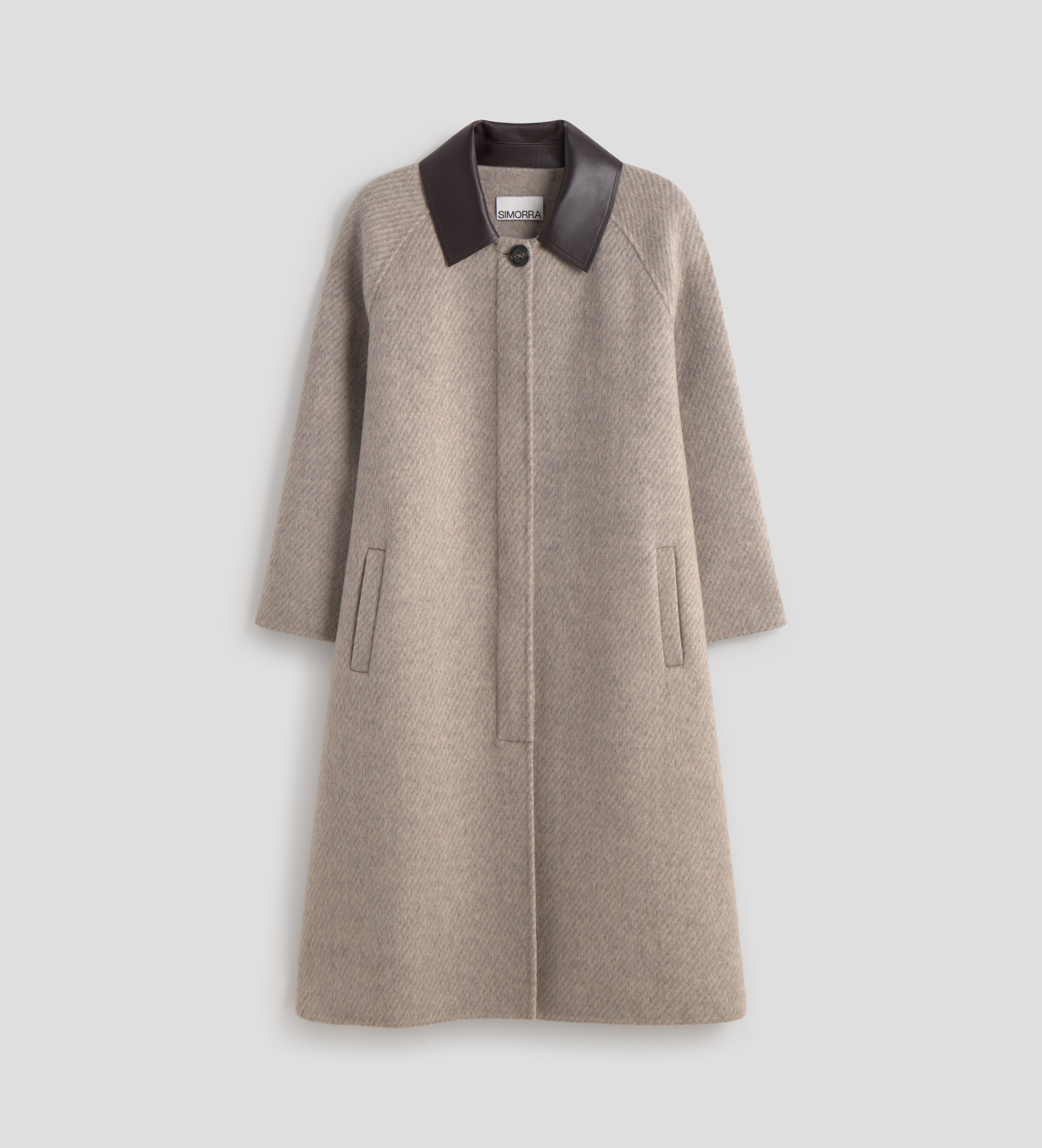 Manteau à col napa