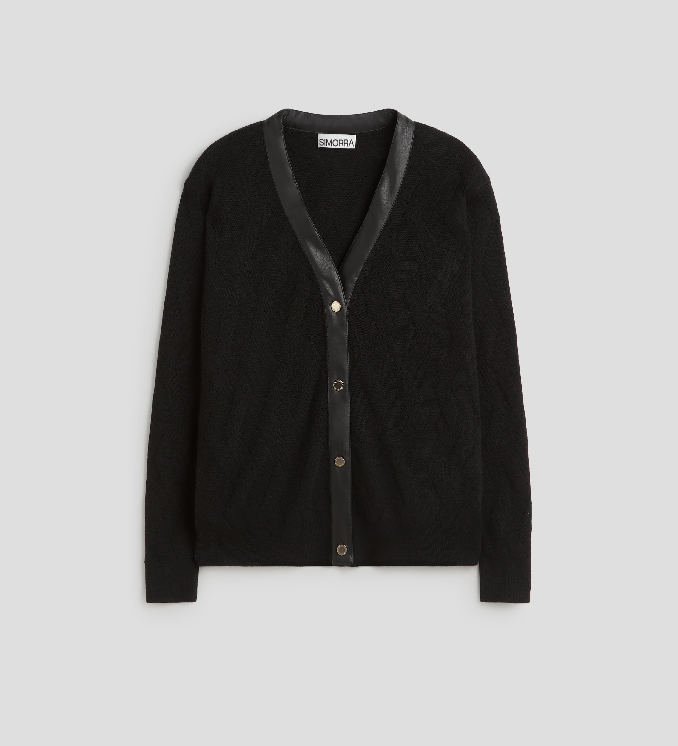 Chaqueta punto efecto geométrico