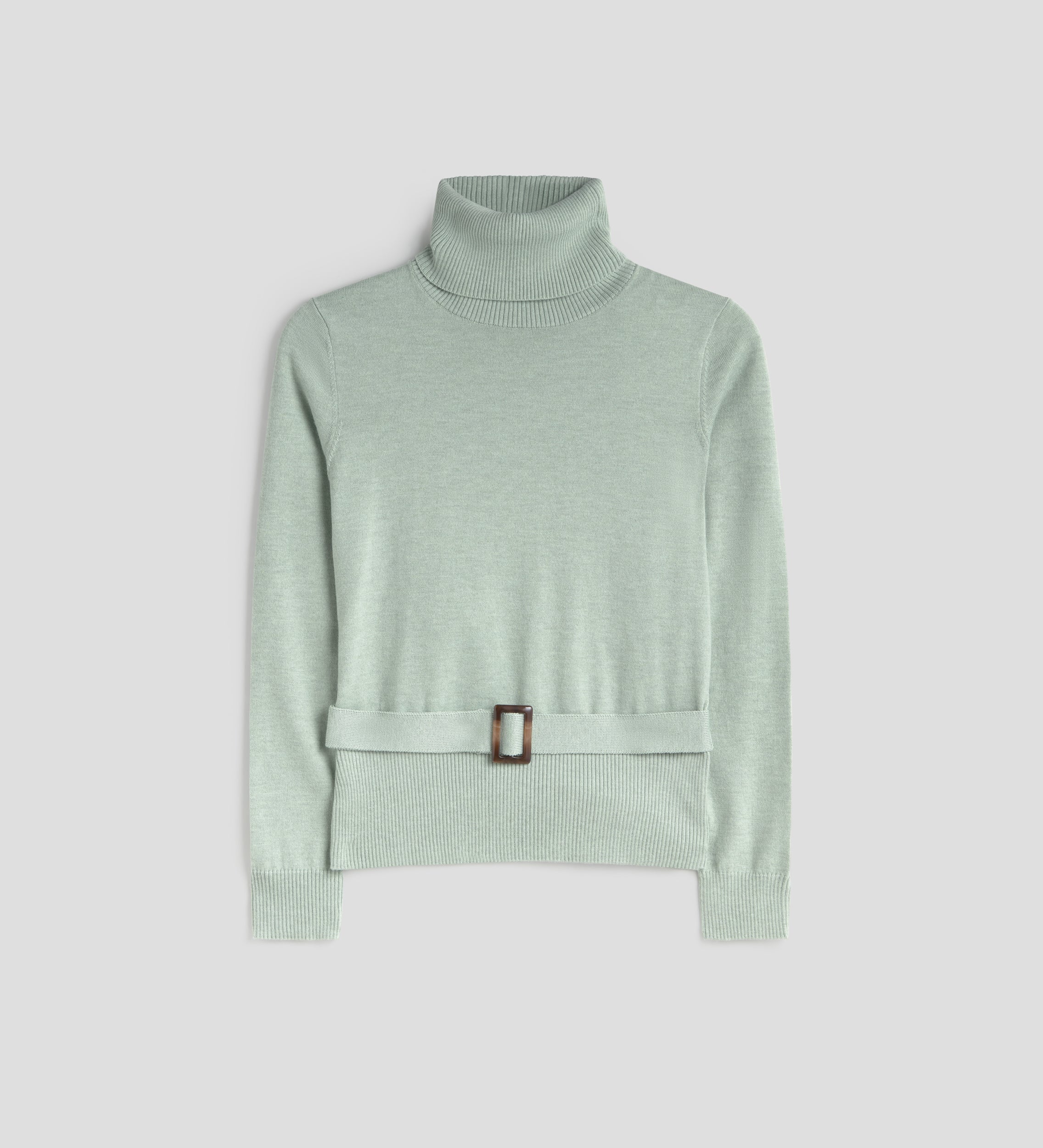 Jersey cuello alto cinturón