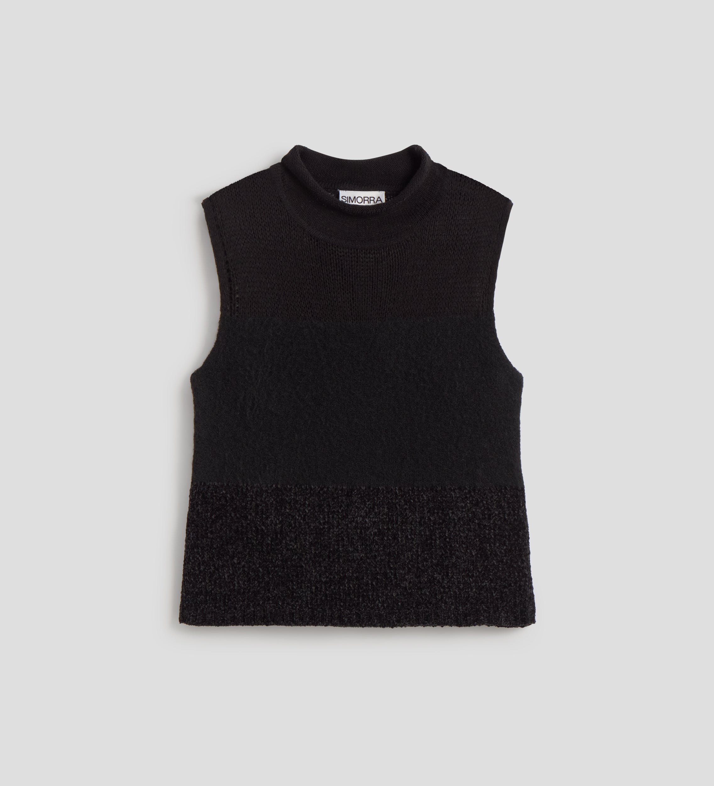 Combined knitted vest