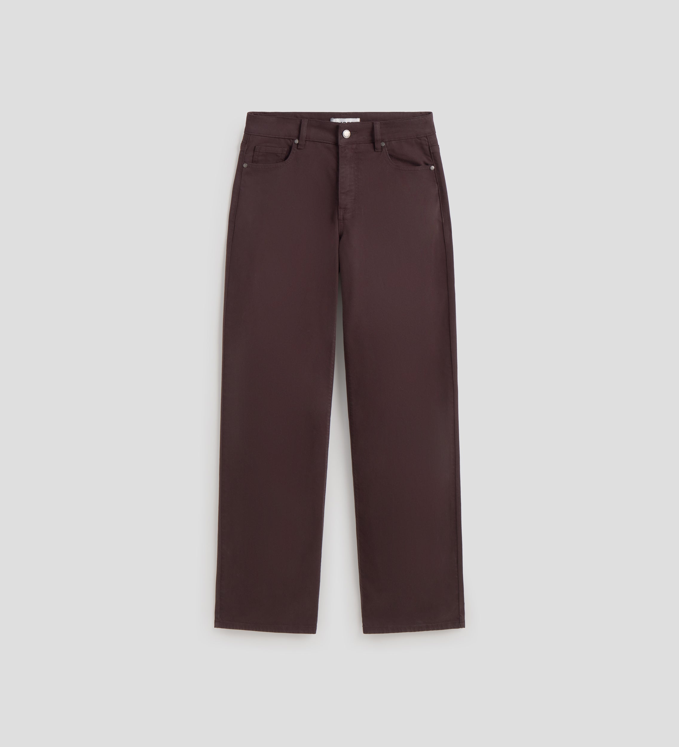 Pantalón recto sarga algodón