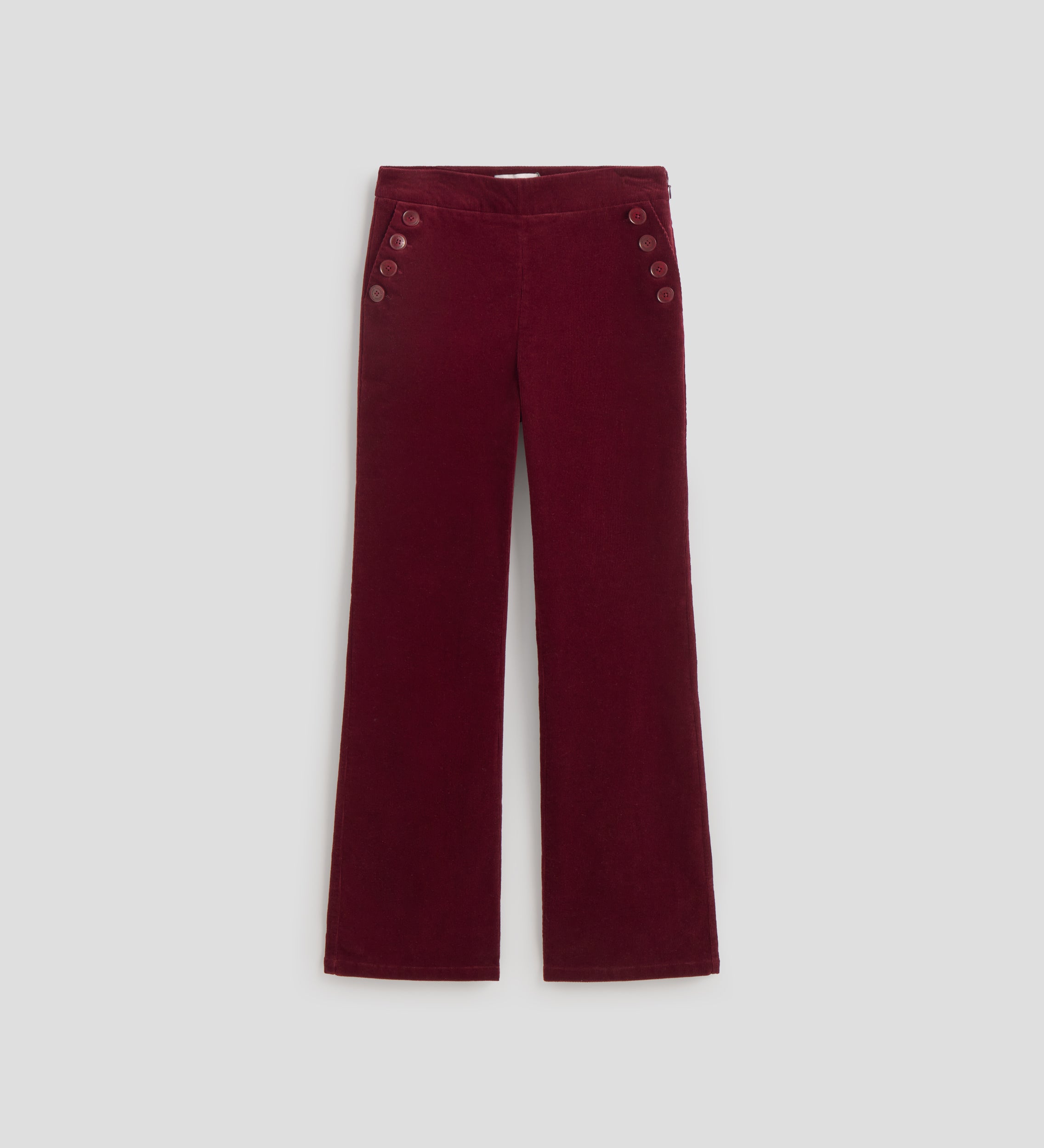 Pantalon évasé velours côtelé