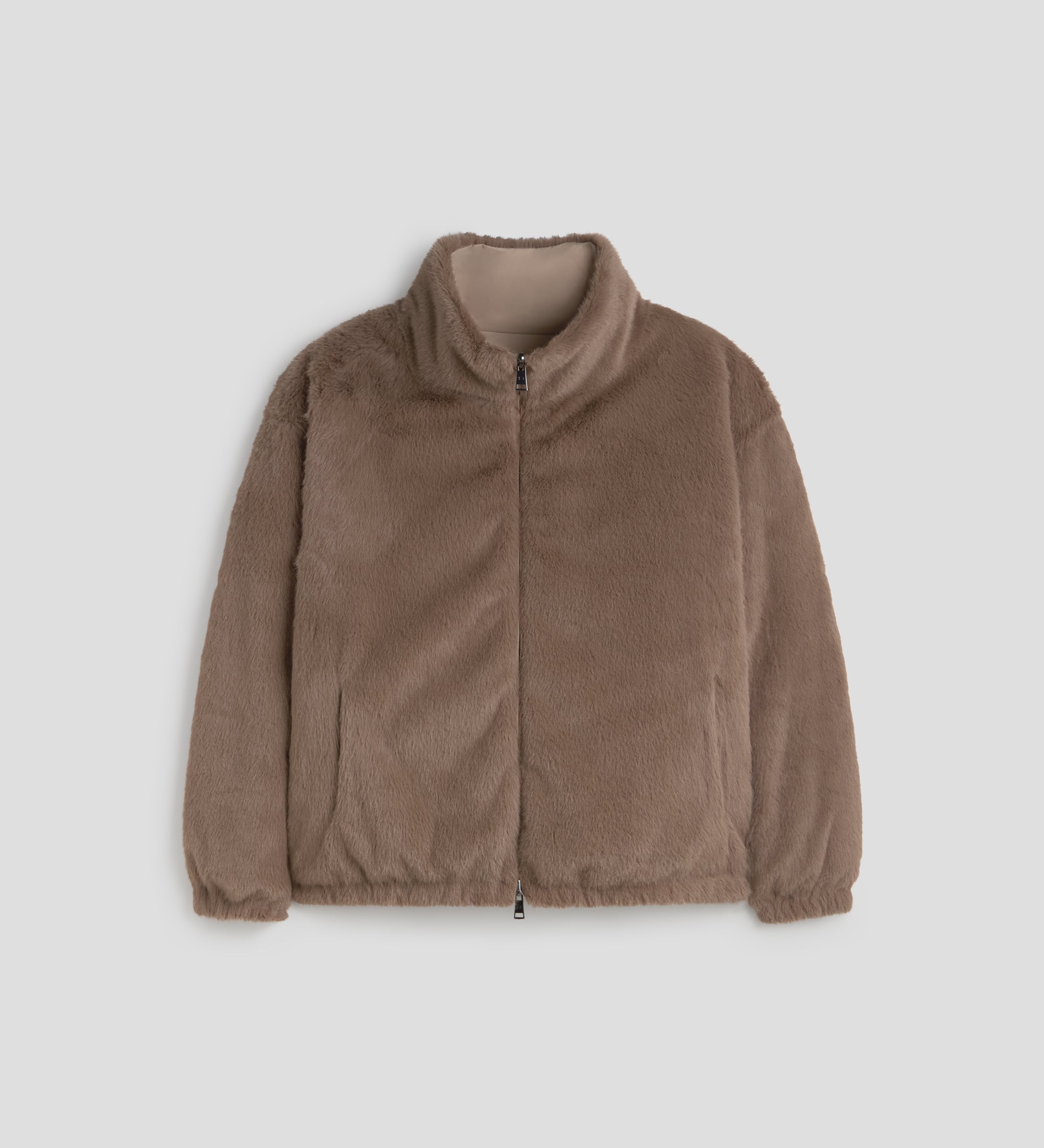 Doudoune réversible effet fourrure