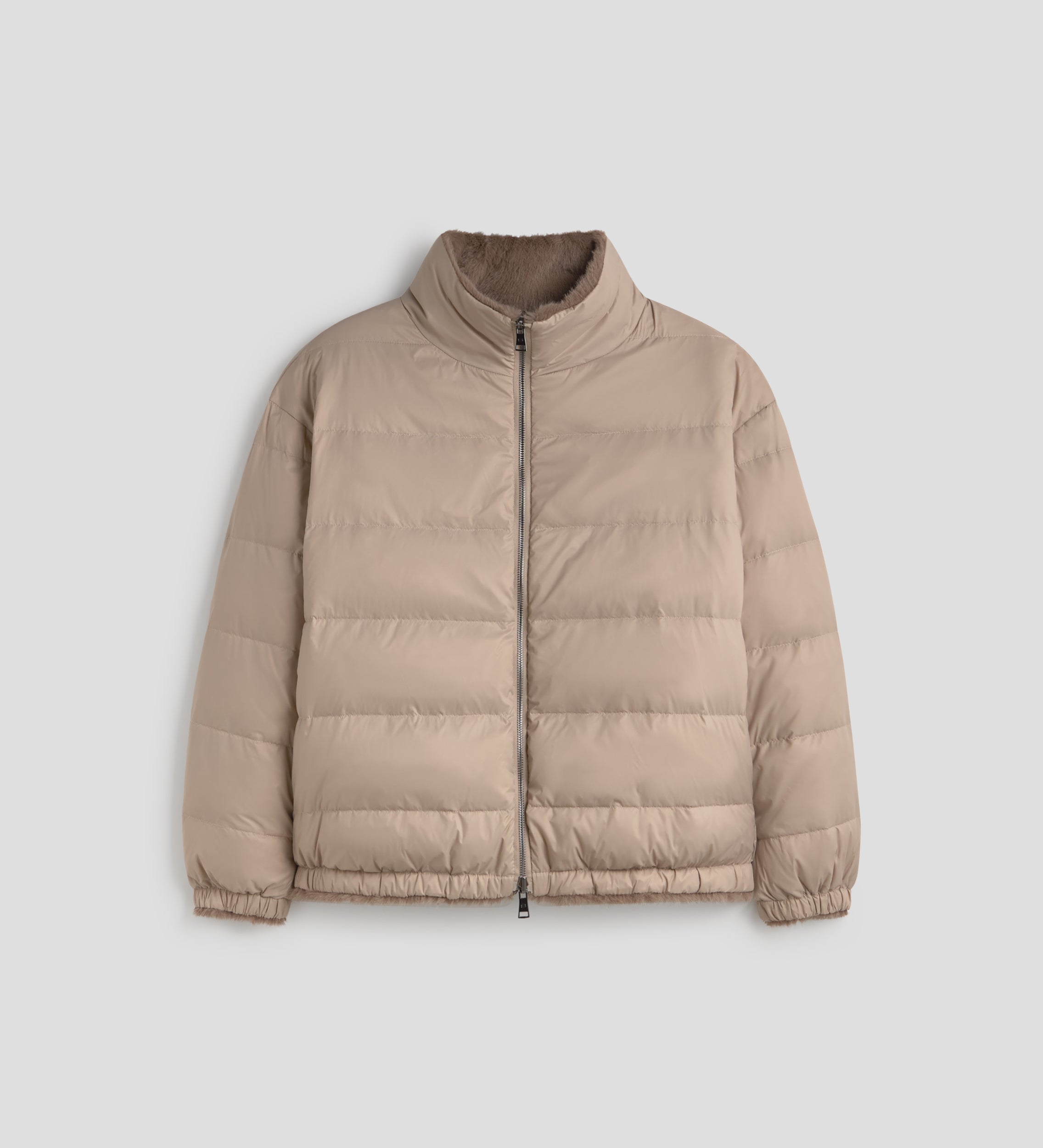 Doudoune réversible effet fourrure