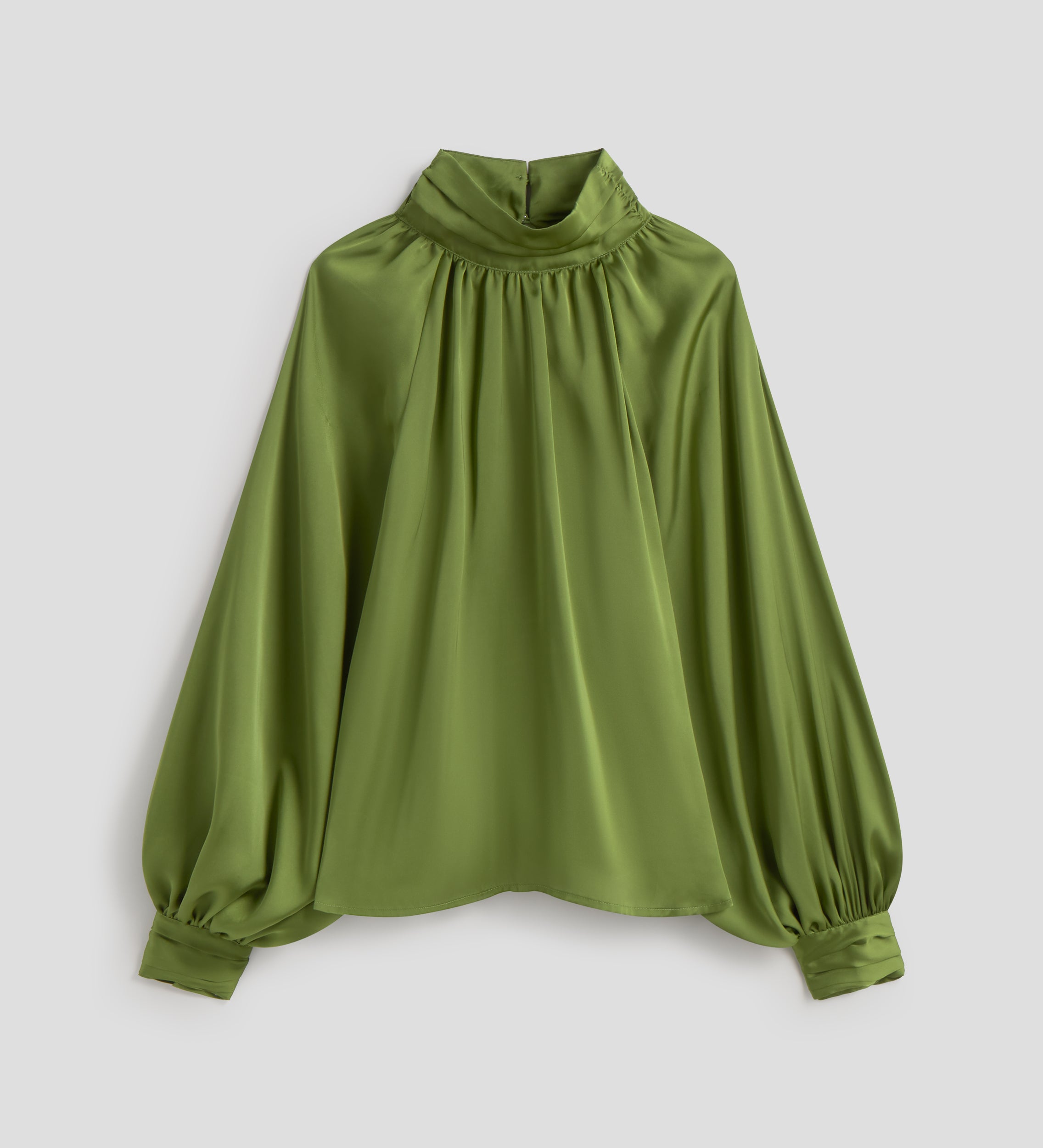 Flowing high-neck blouse