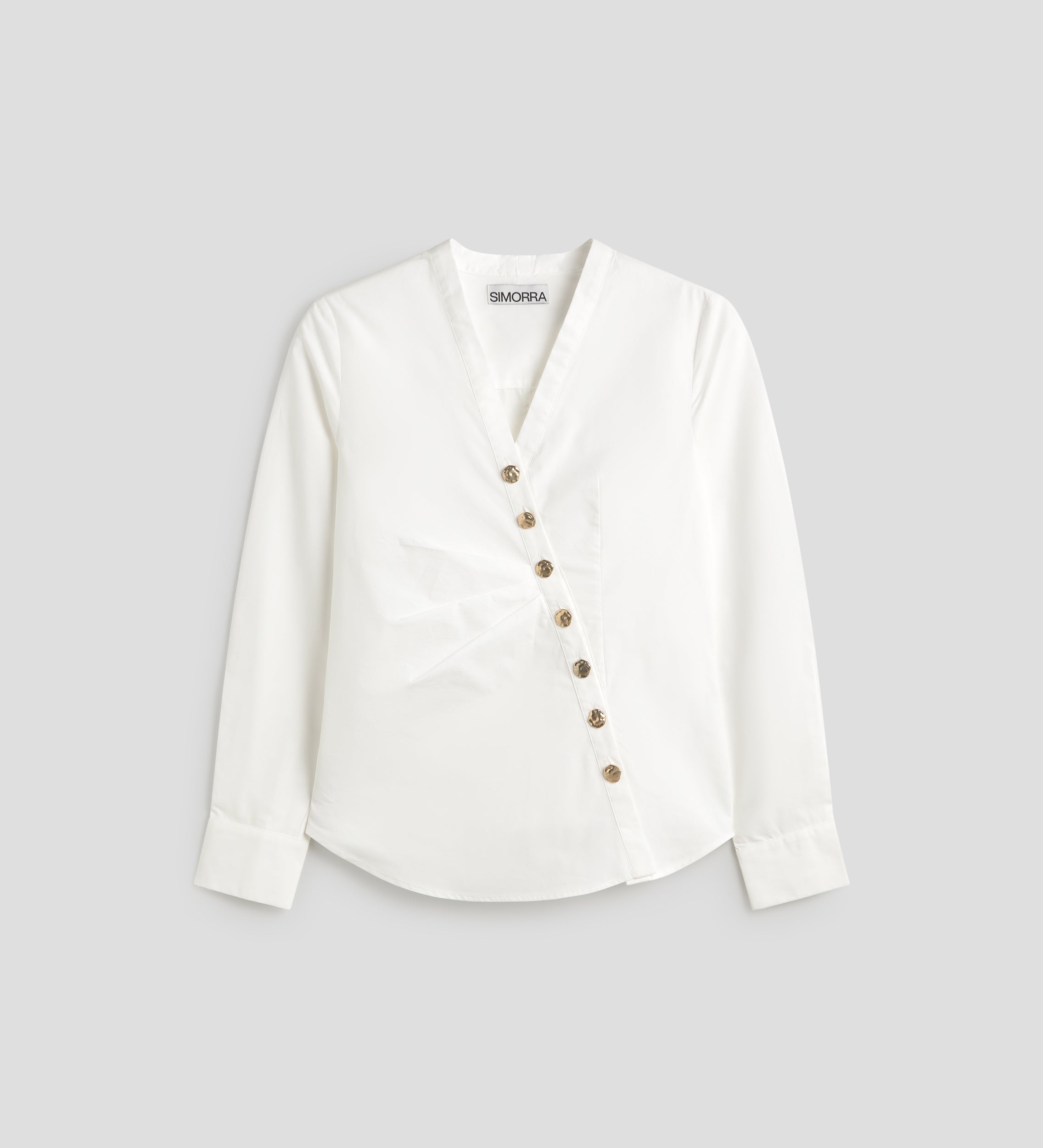 Button-down fitted blouse