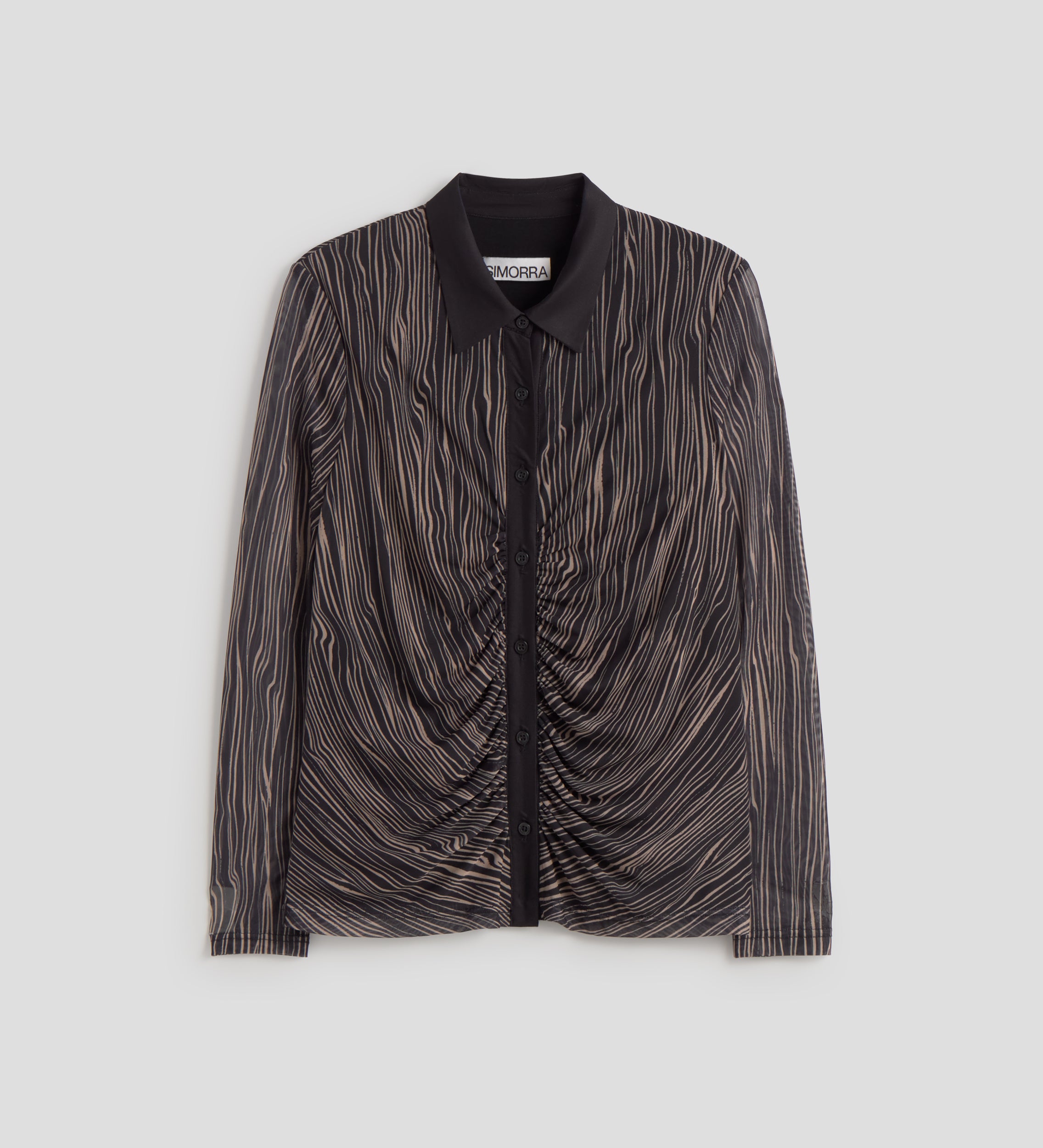 Printed tulle top