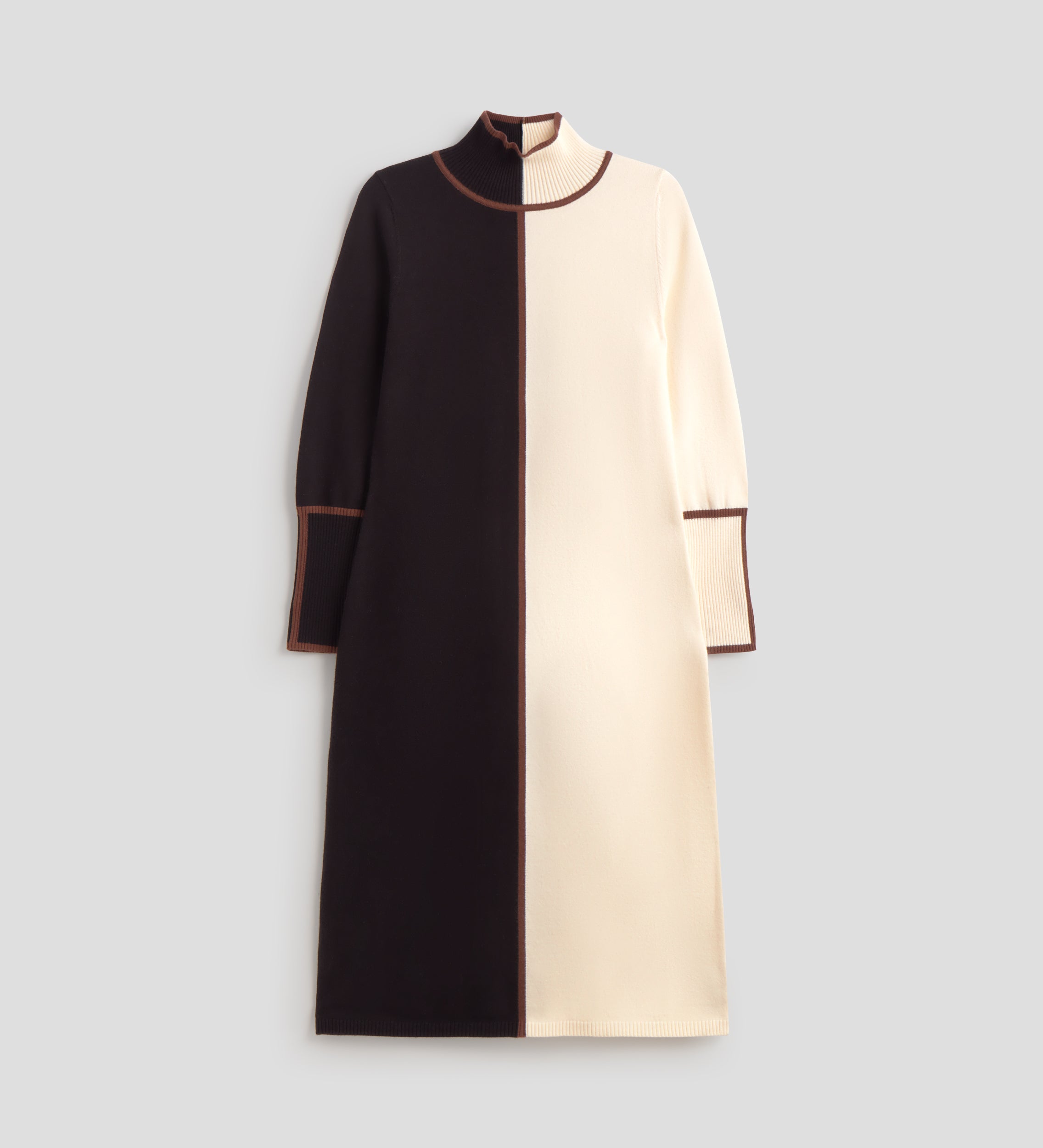 Two-tone knit dress