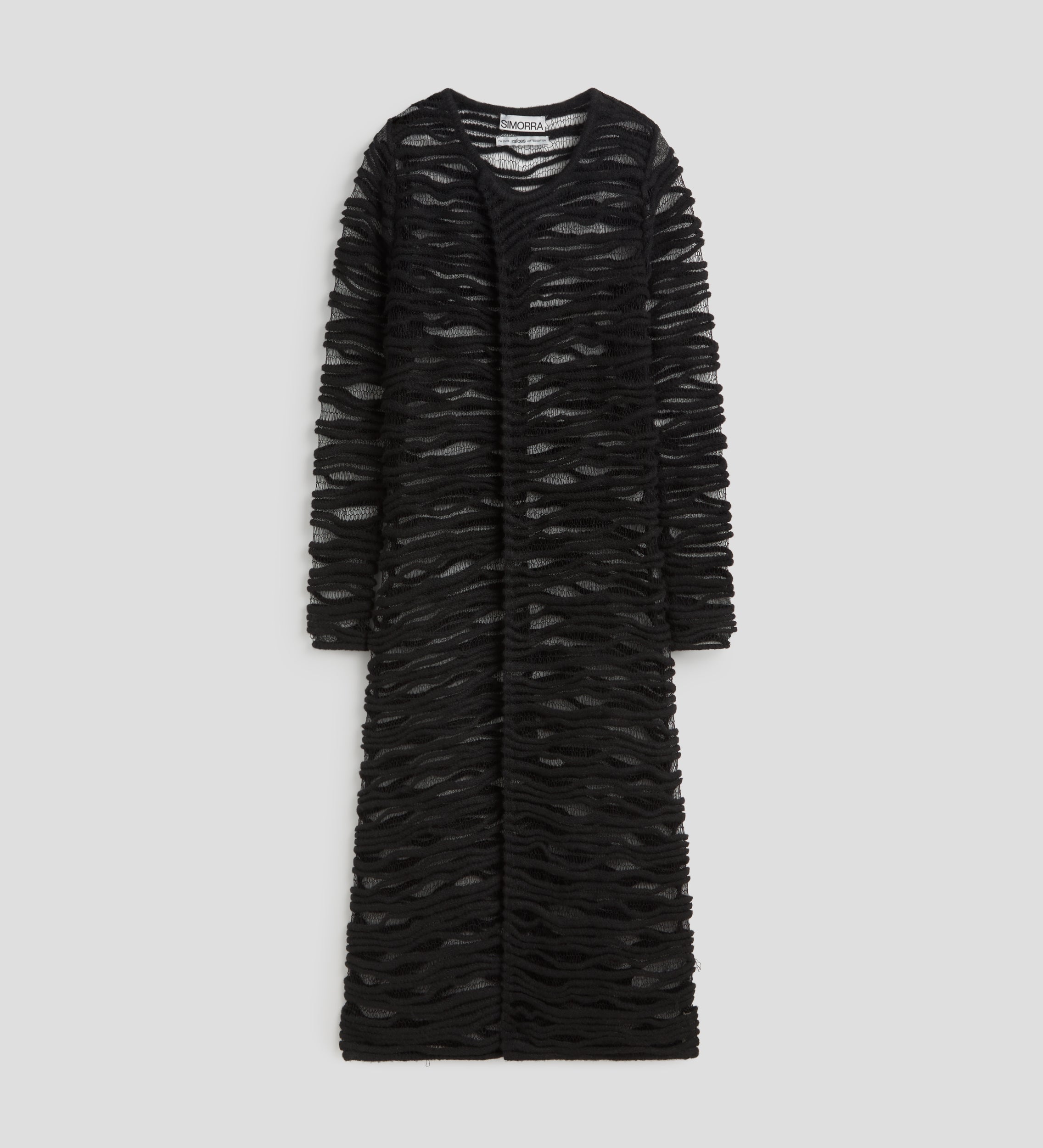 Gilet long tricot fantaisie