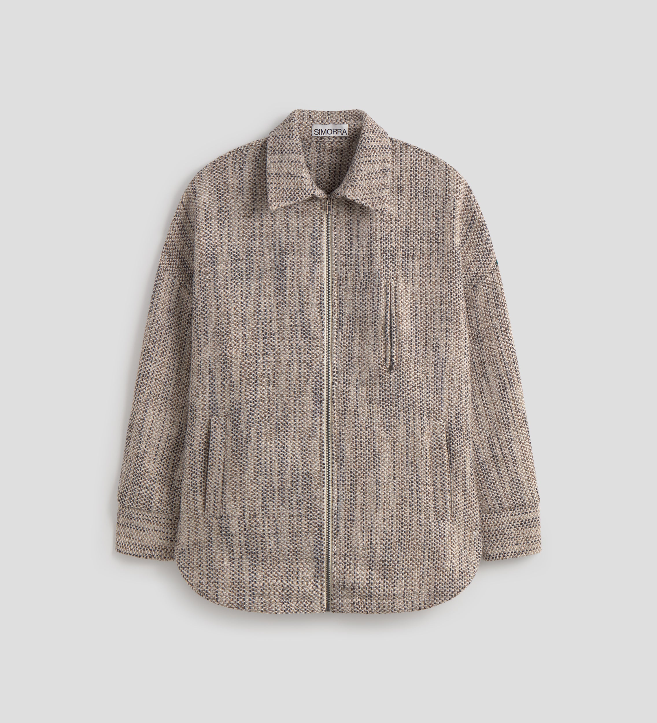Surchemise zippée tweed