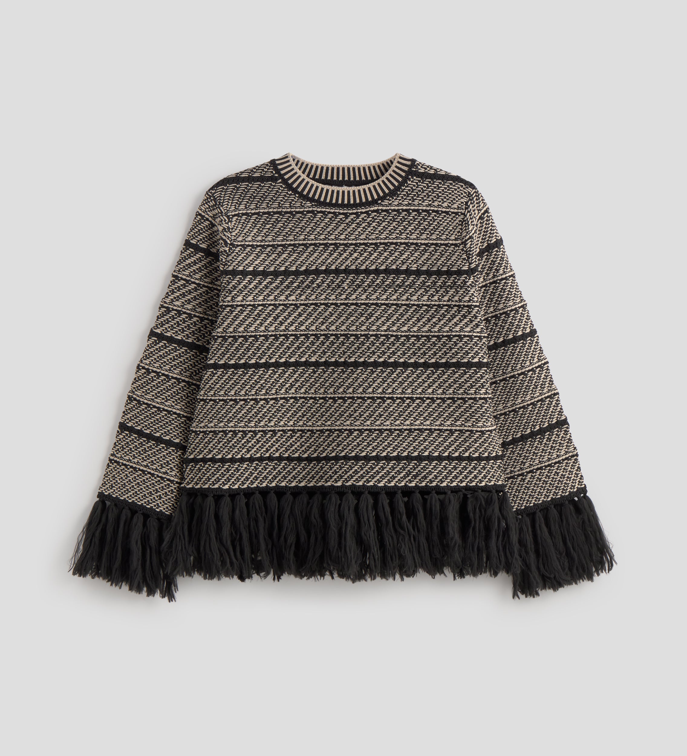 Jacquard knit sweater
