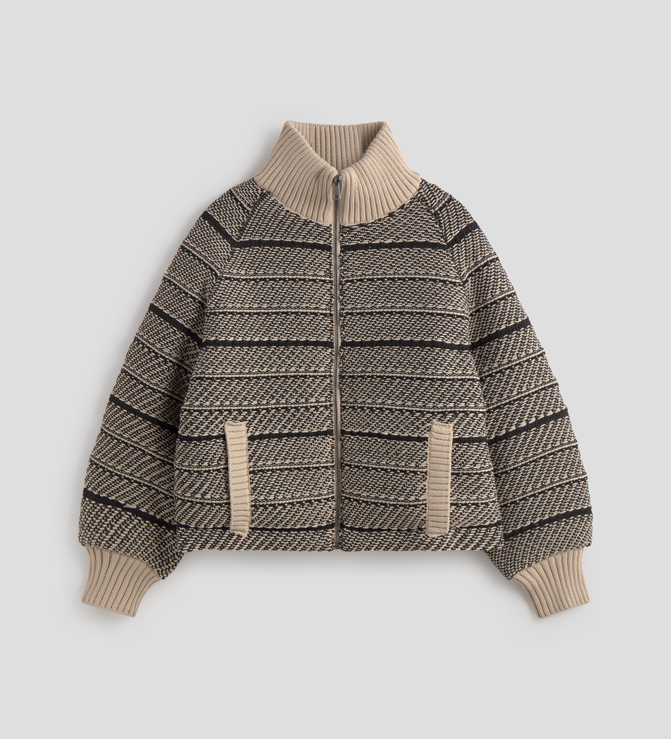 Jacquard bomber jacket