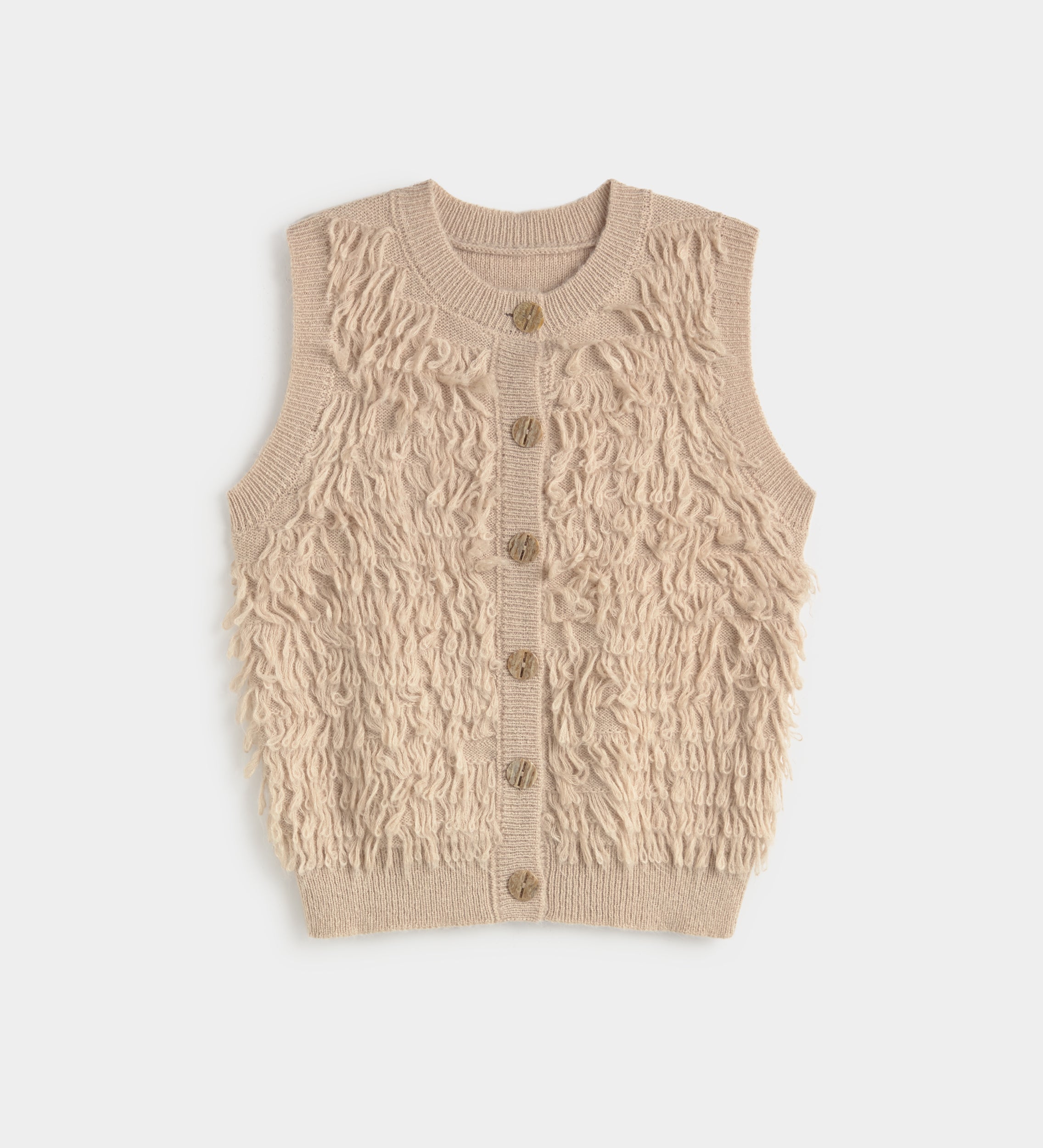 Gilet en maille texturée
