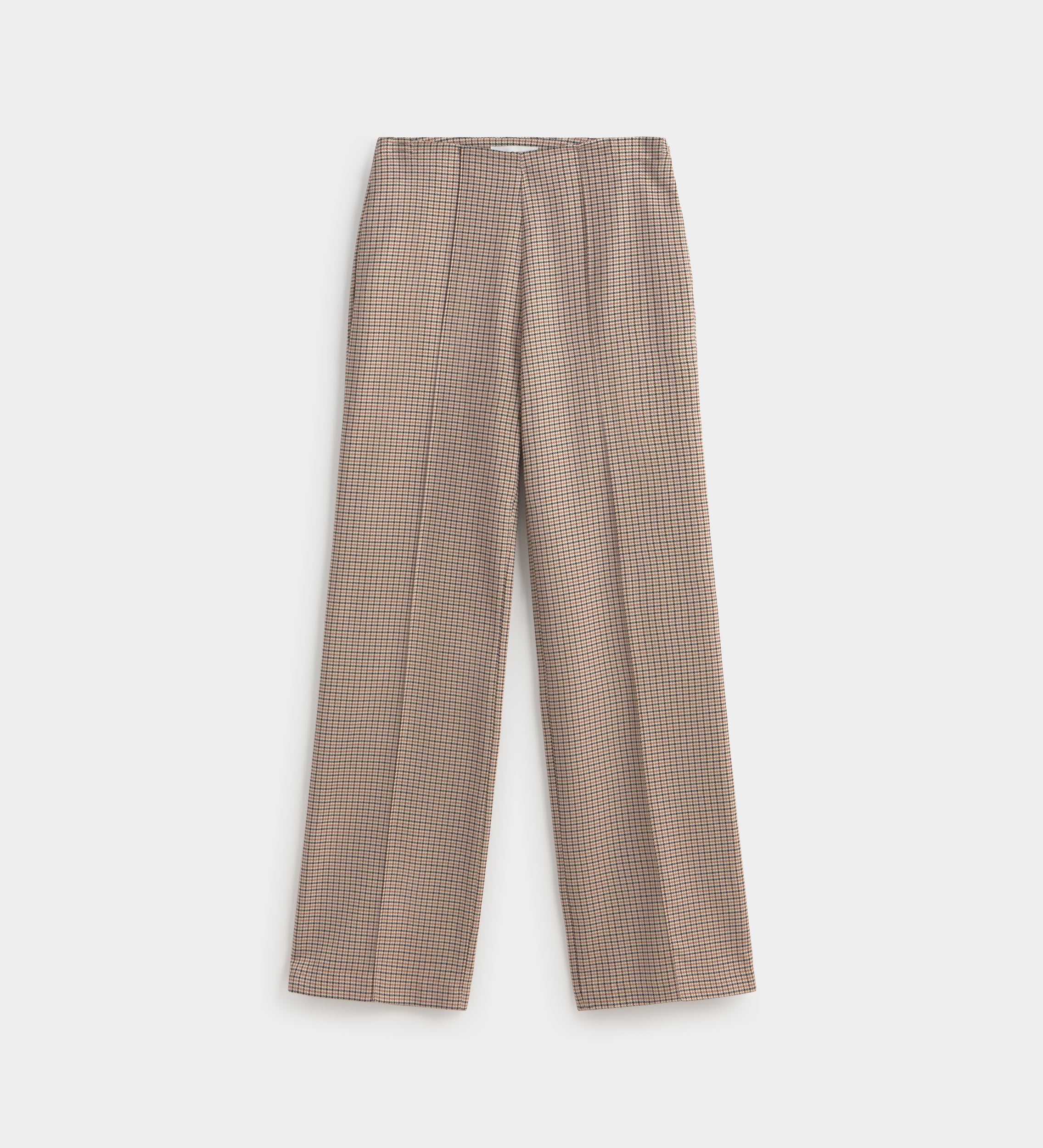 Straight checked trousers