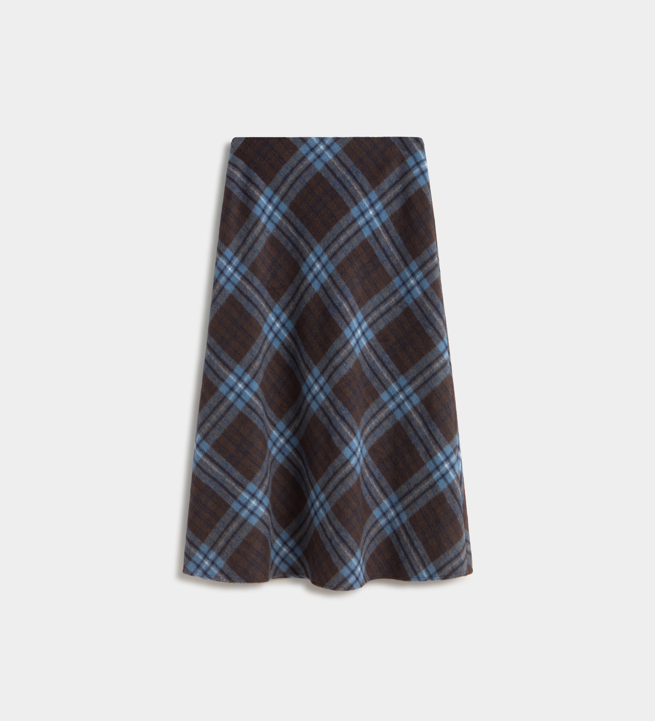 Checked midi skirt