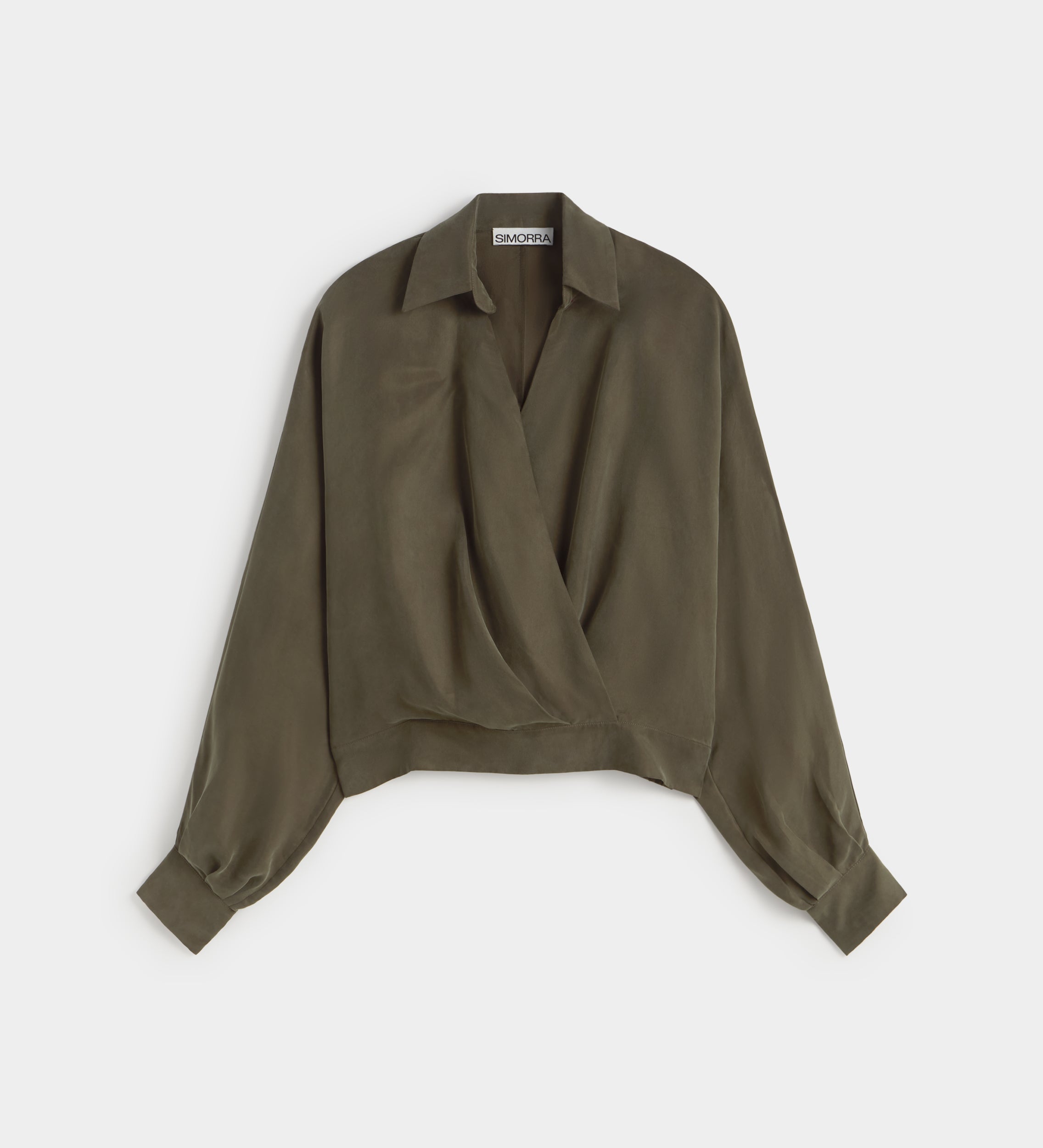 Blouse fluide à col croisé
