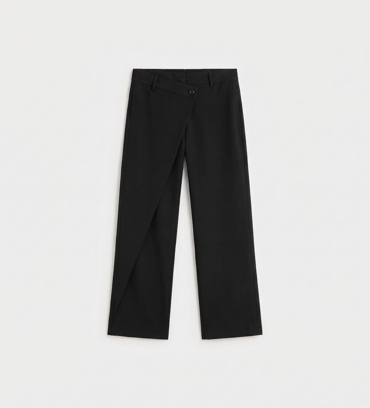 Pantalón recto efecto cruzado