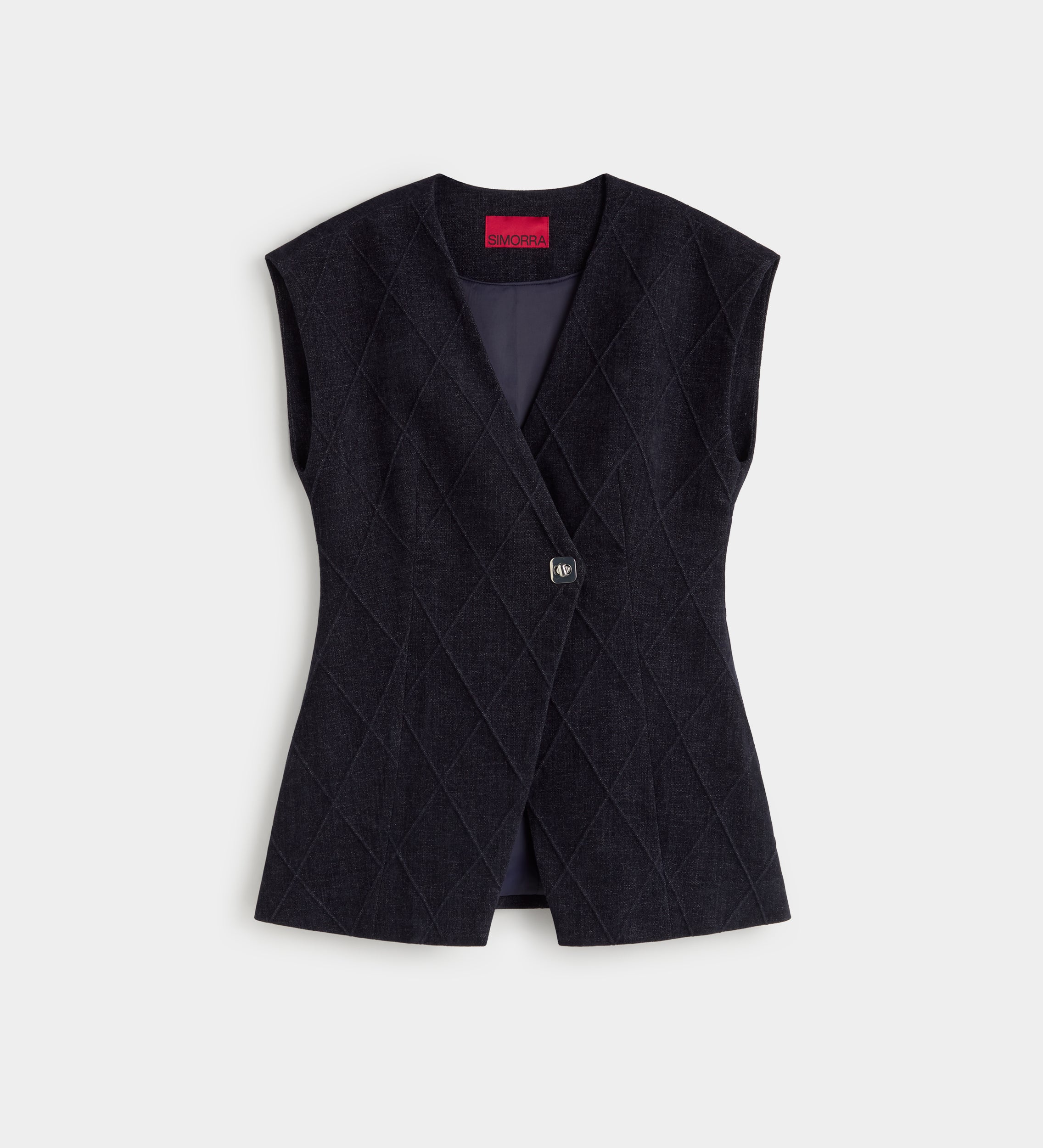 Denim-effect gilet