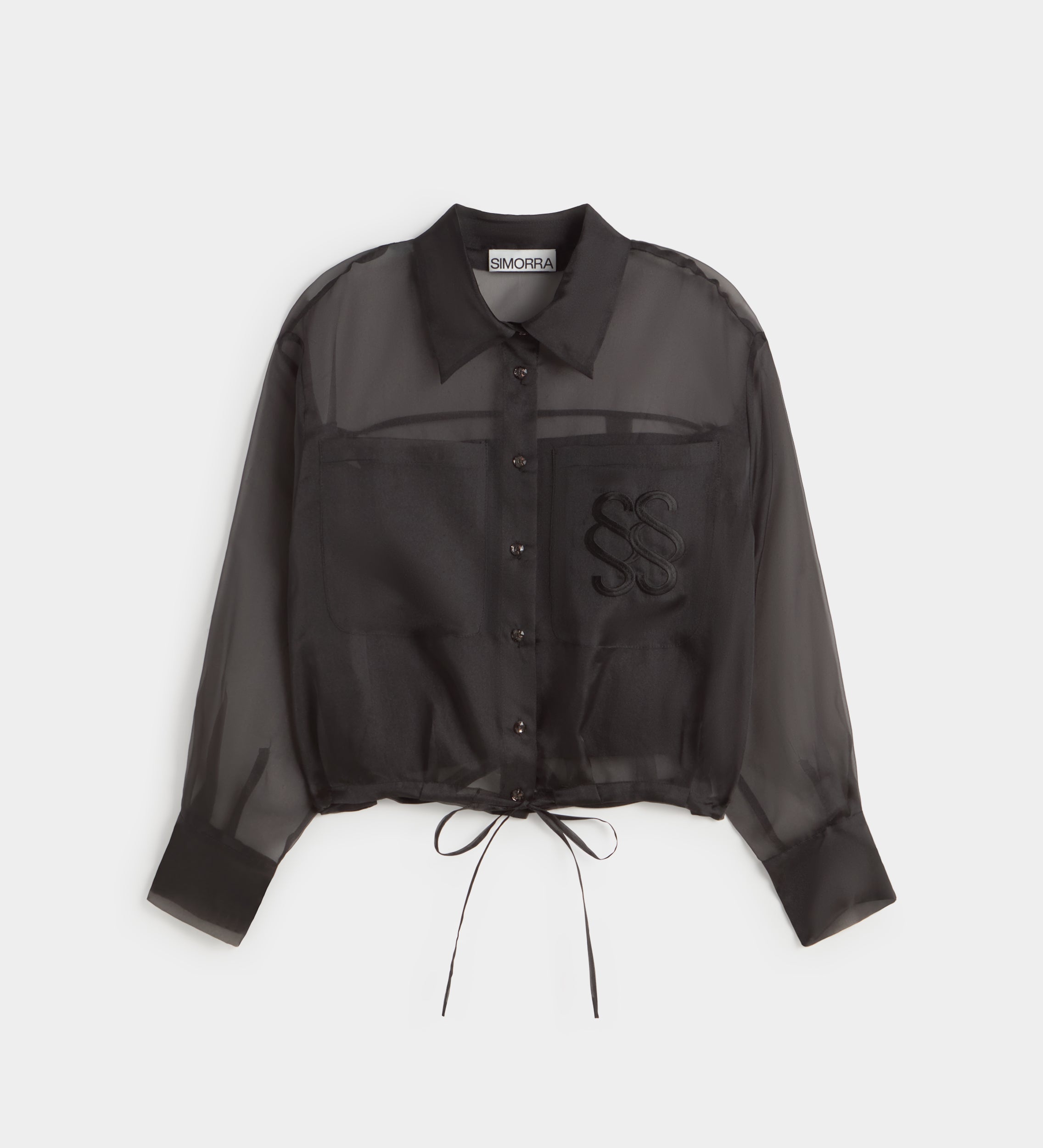 Organza crop blouse