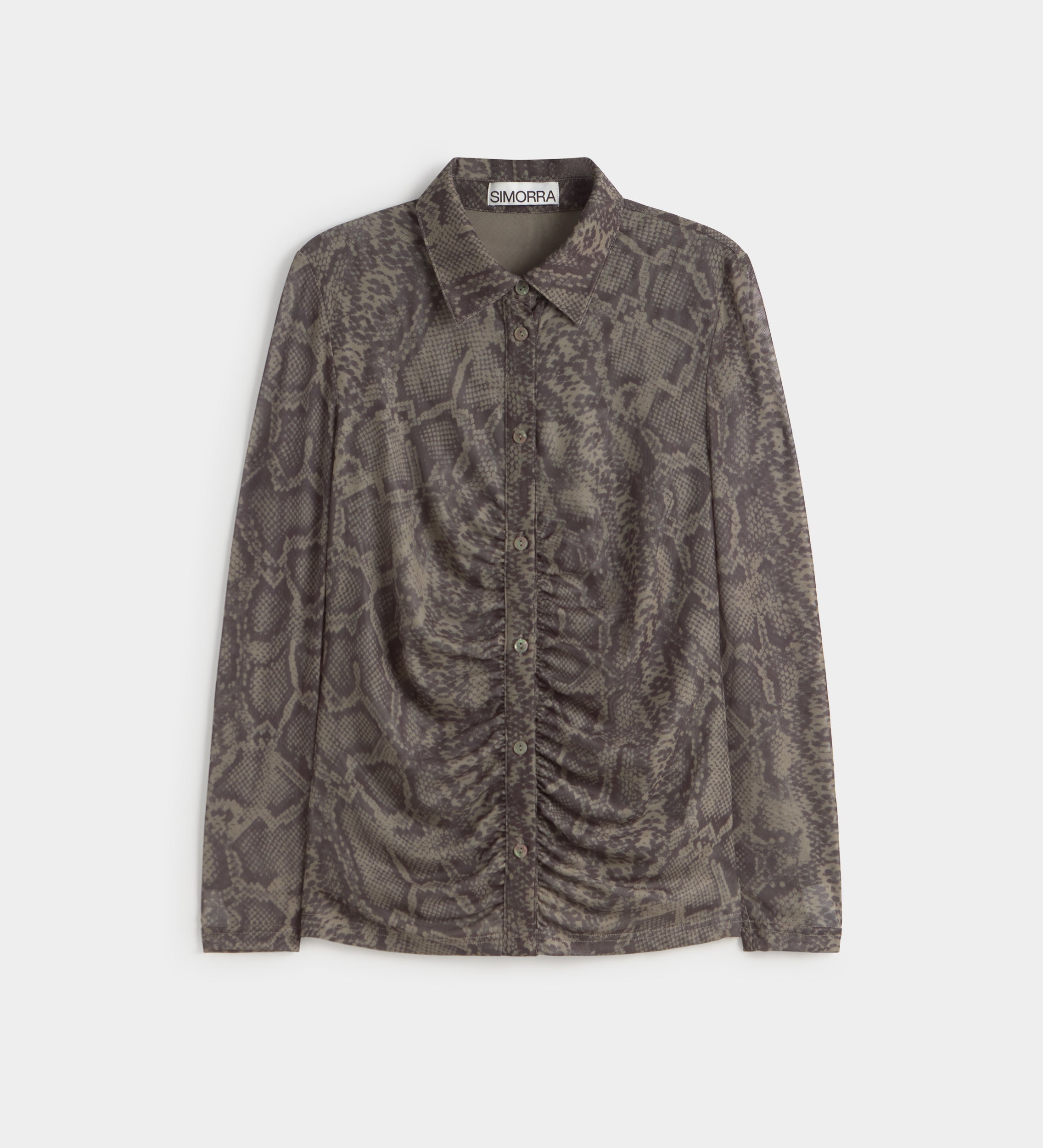 Printed tulle shirt