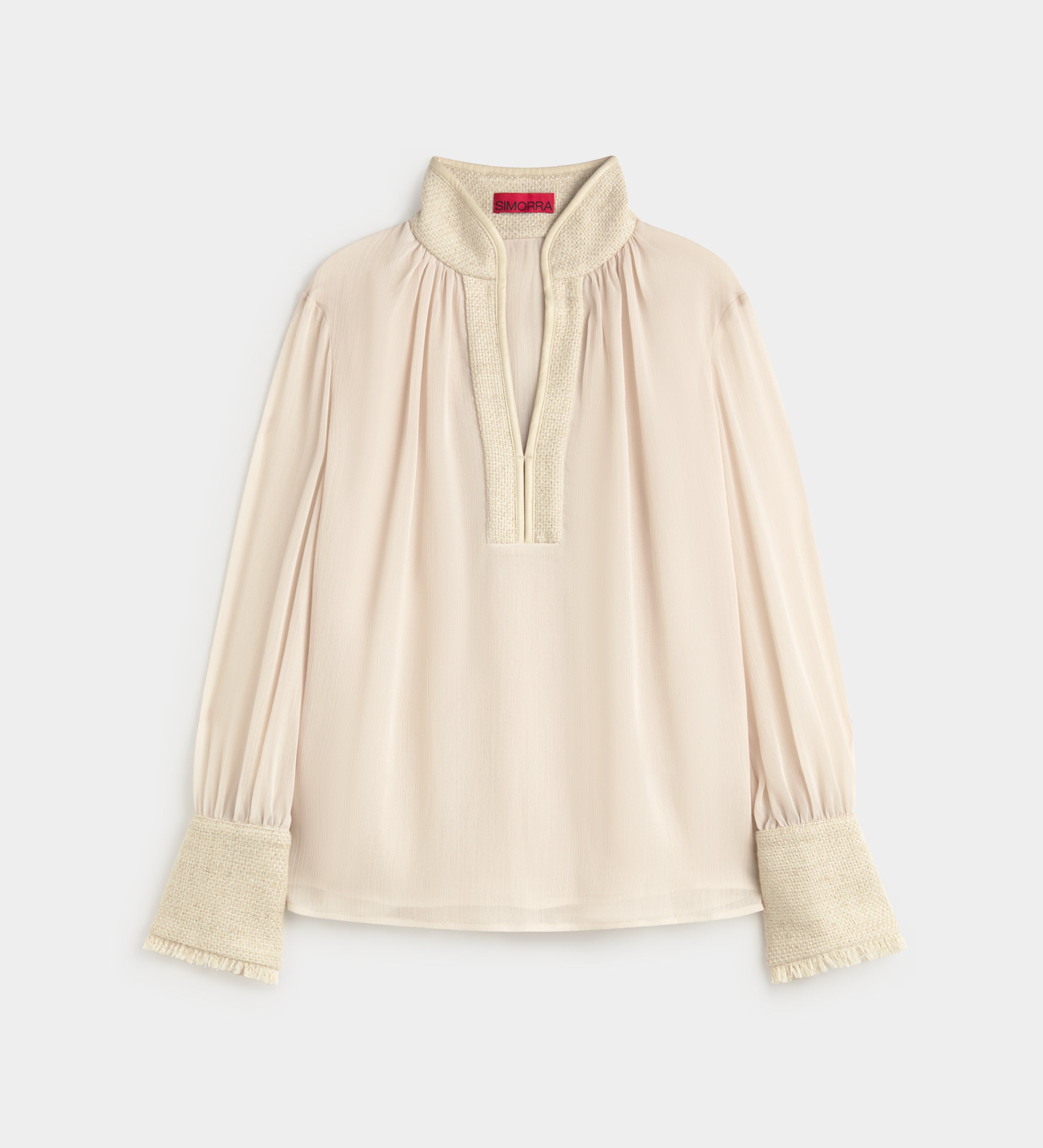 Blouse en mousseline bimatière