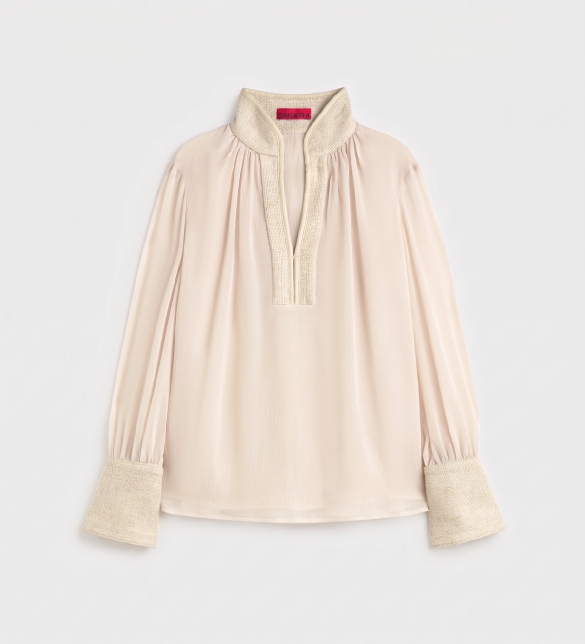 Blouse en mousseline bimatière