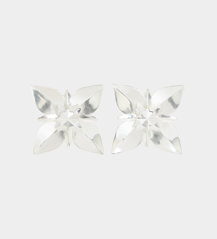 Geometric flower earrings