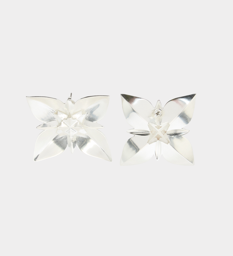 Geometric flower earrings