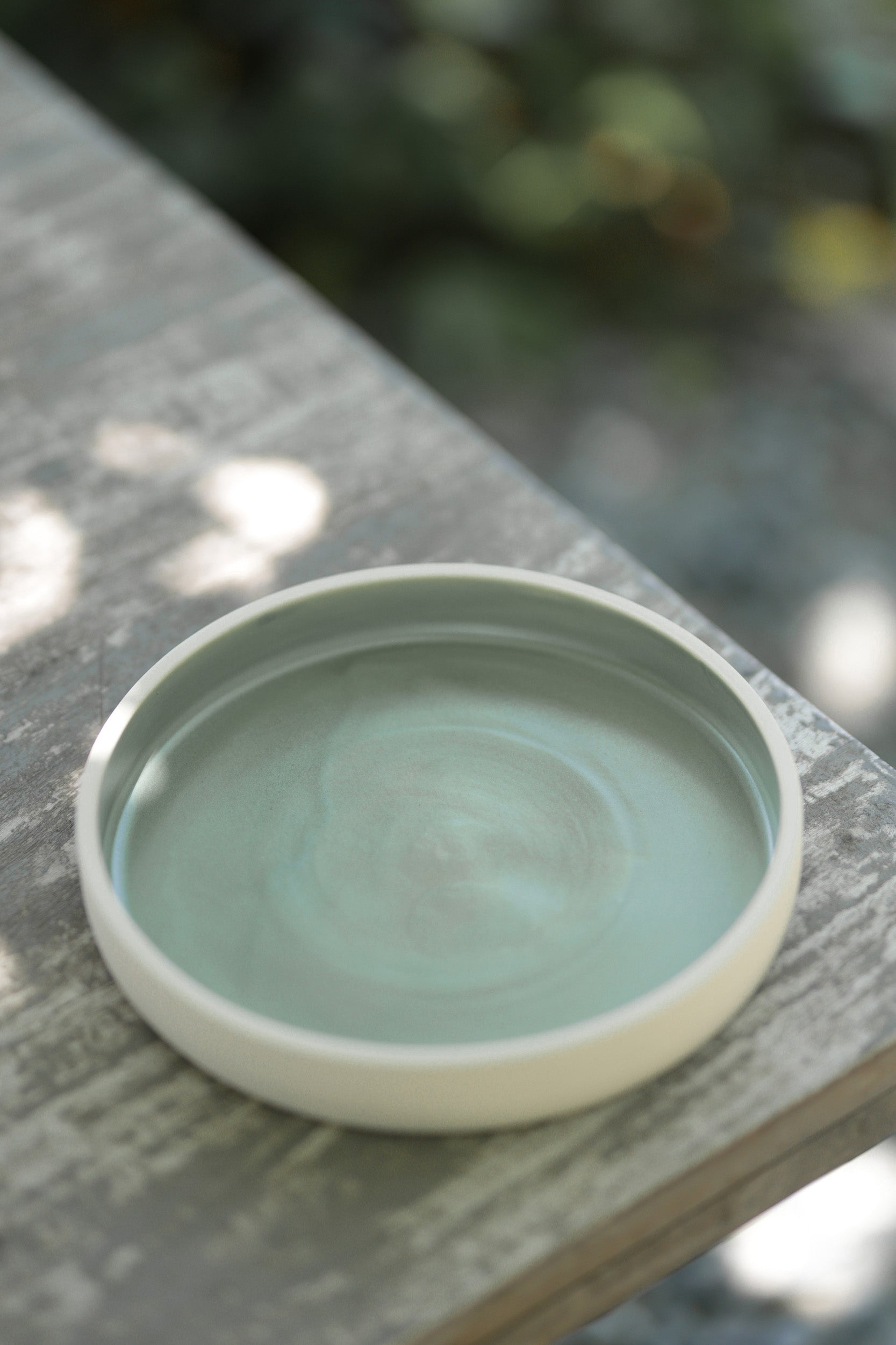 Turquoise decorated plate