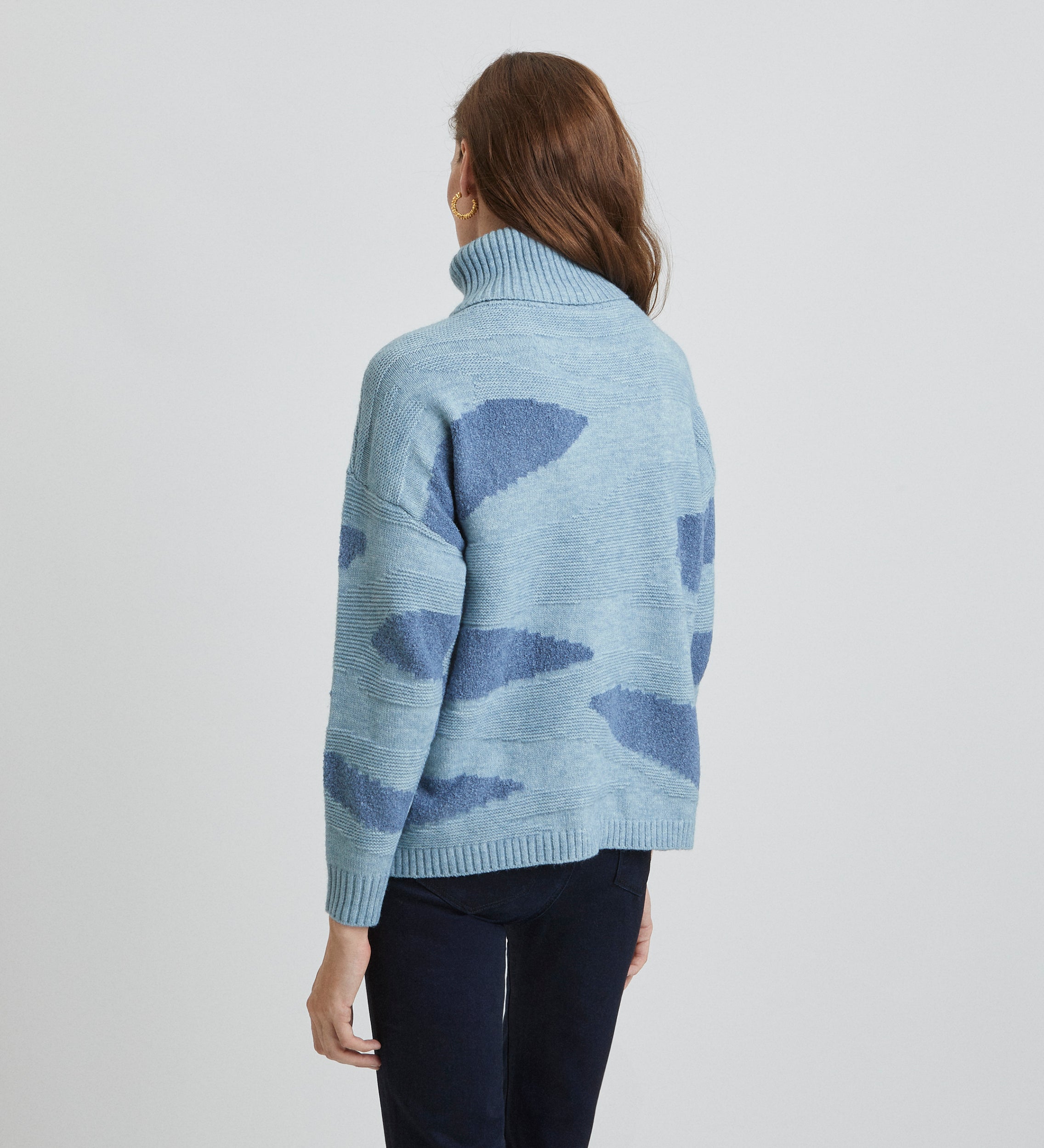 Jacquard turtleneck sweater