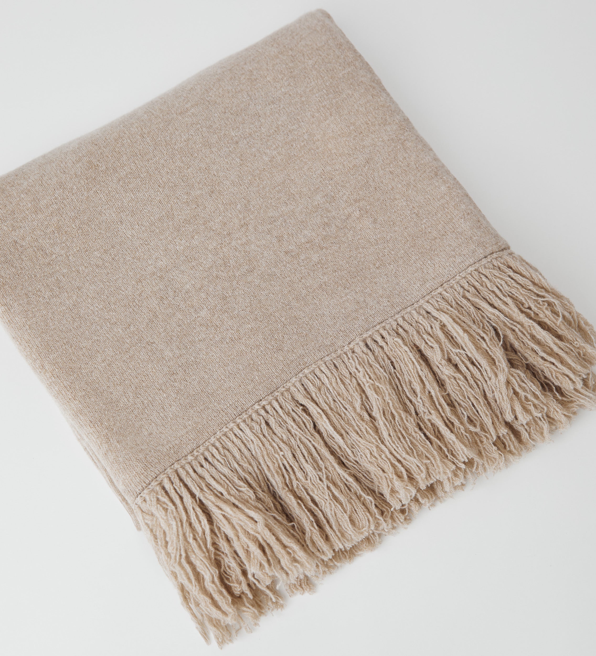 Fringe wool scarf