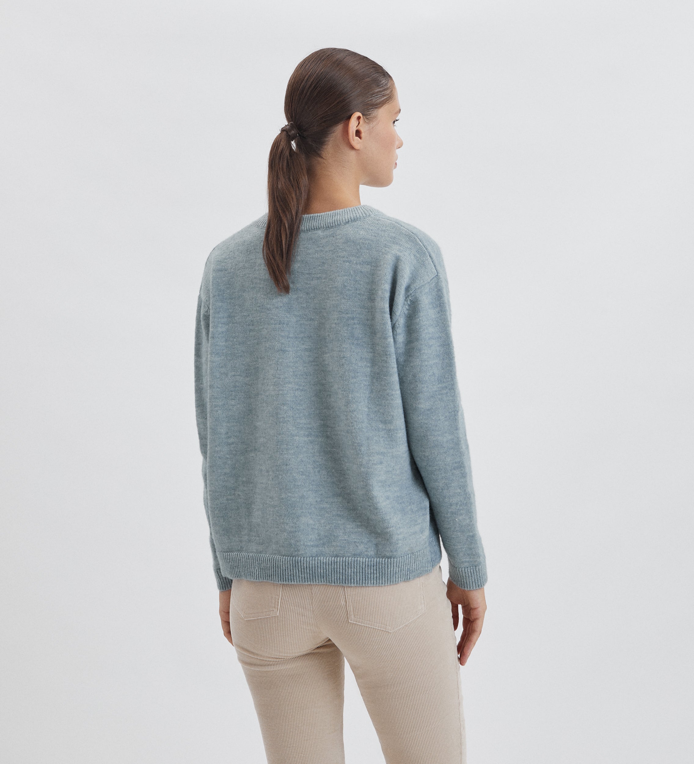 Frayed effect sweater