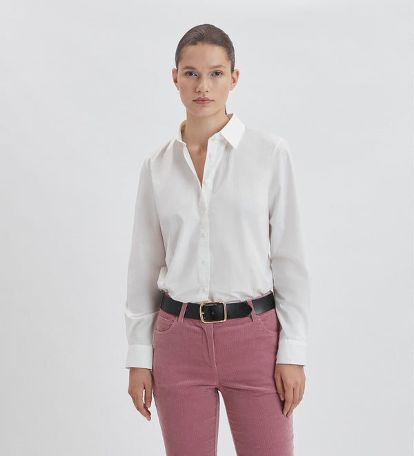 Camisa recta algodón