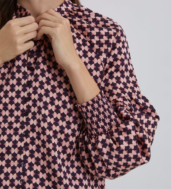 Geometric print blouse