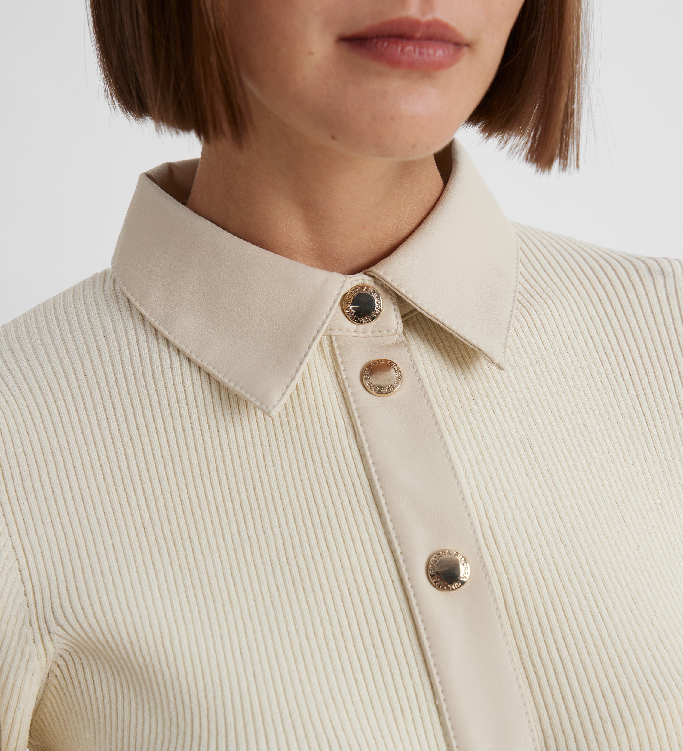Short combined cardigan