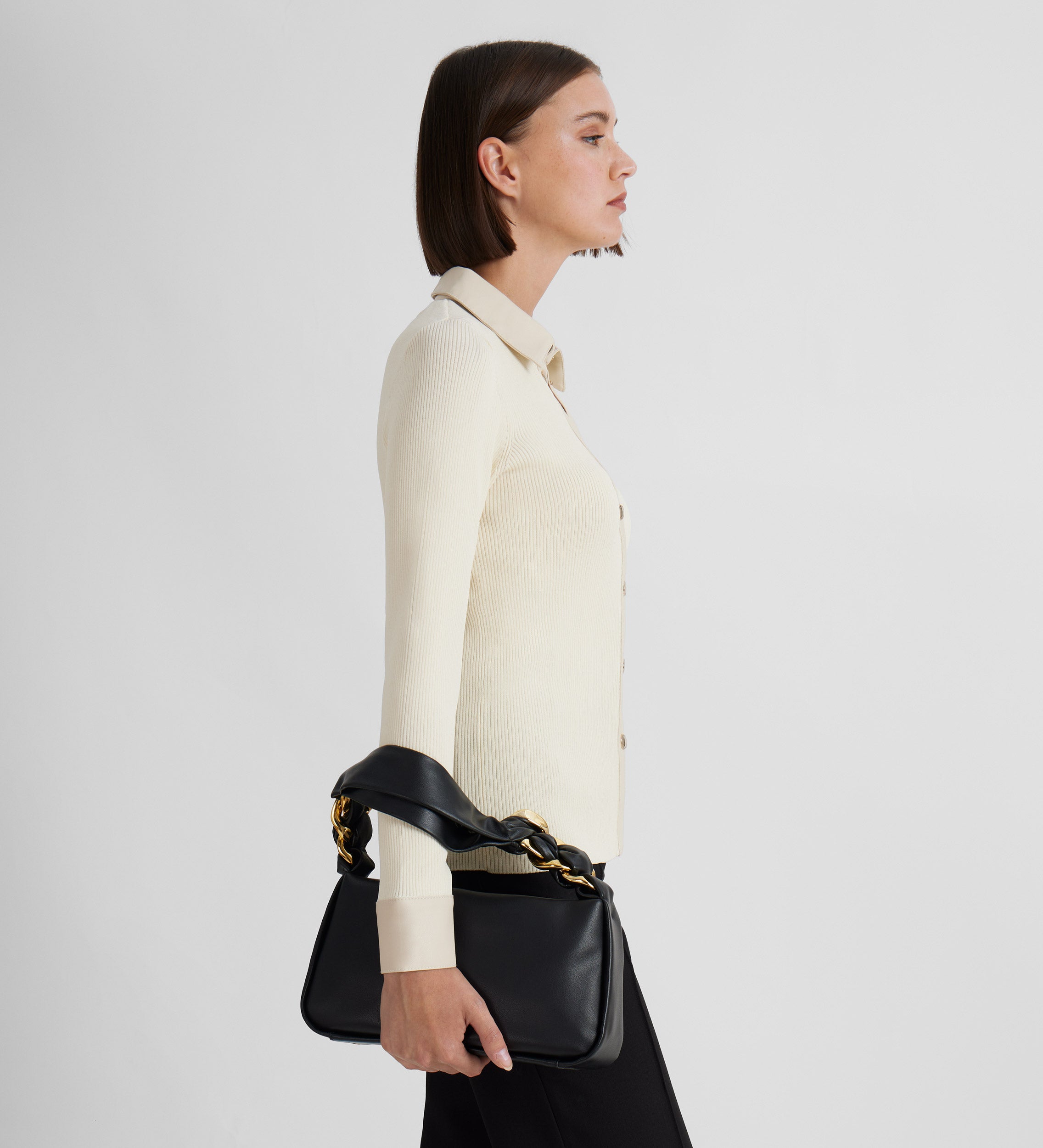 Short combined cardigan