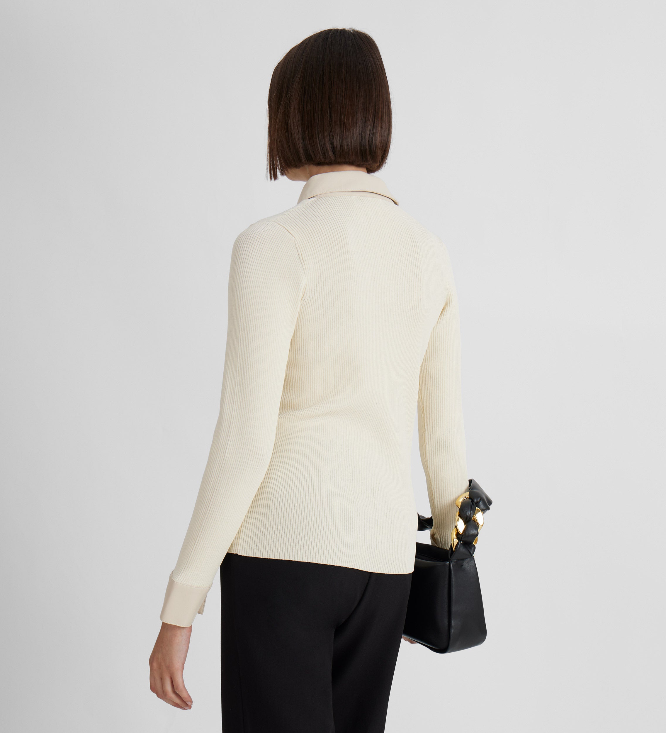 Short combined cardigan