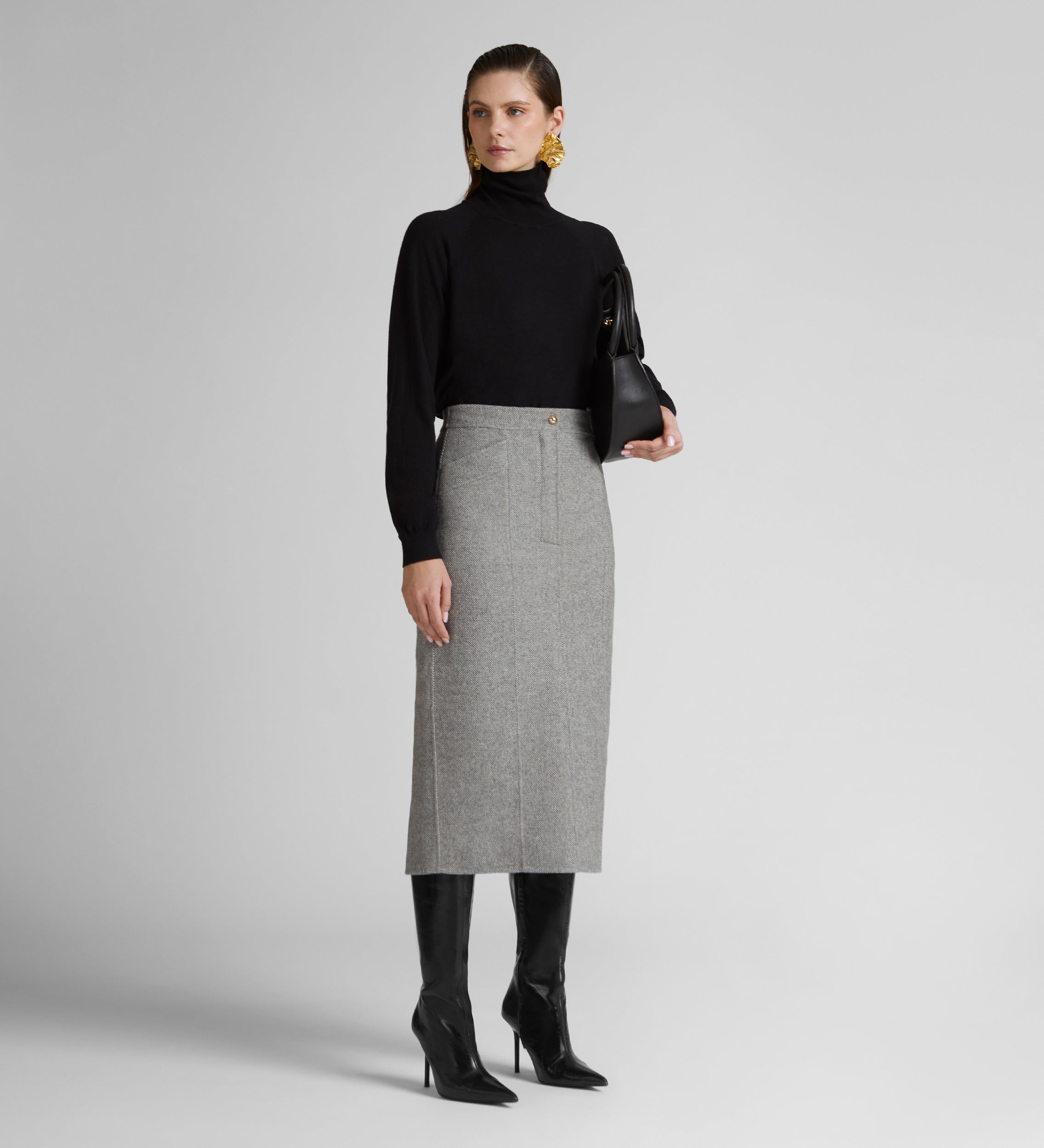 Double-sided pencil skirt