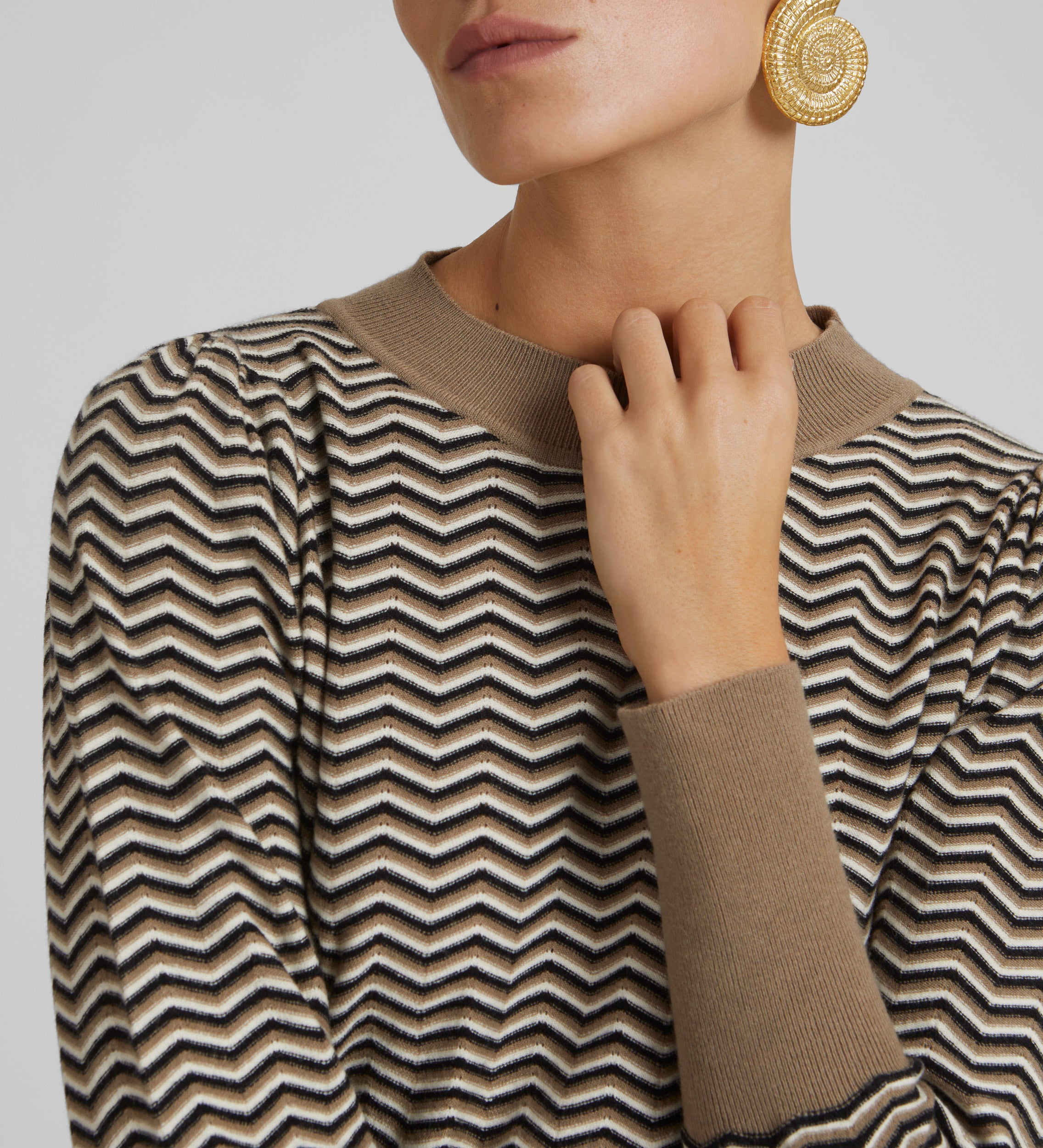 Pull jacquard chevrons