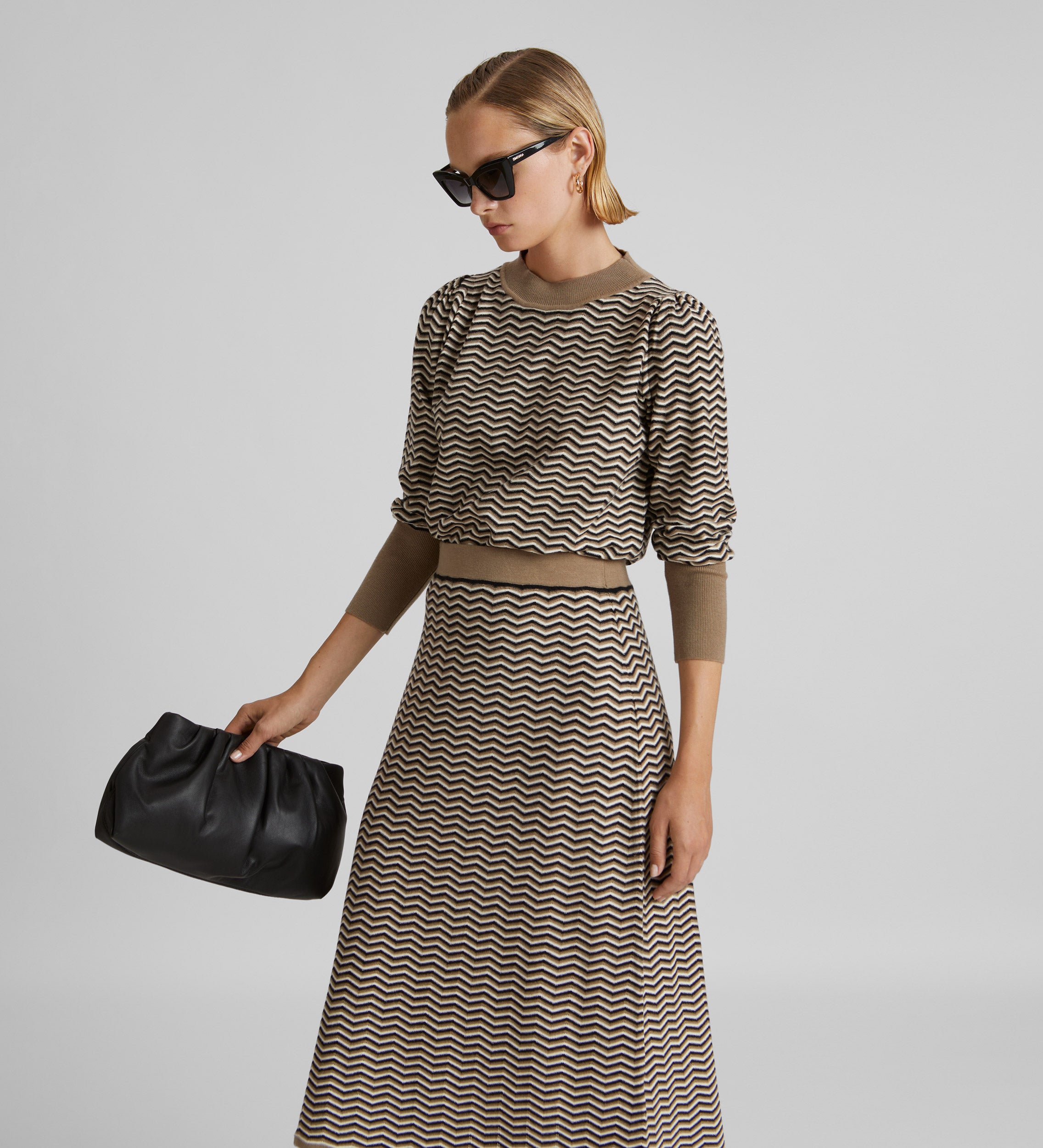 Jacquard knit skirt