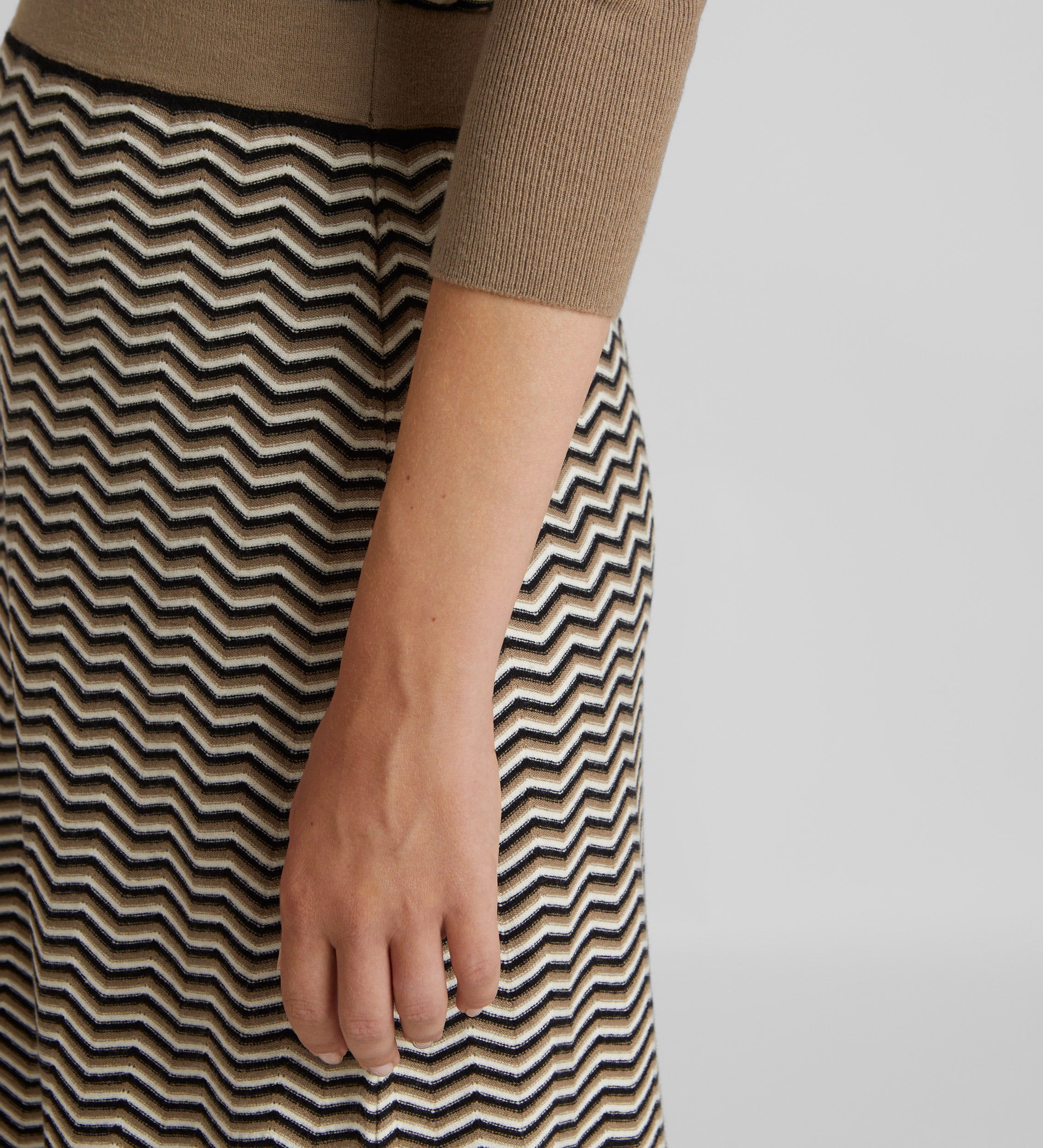 Jacquard knit skirt