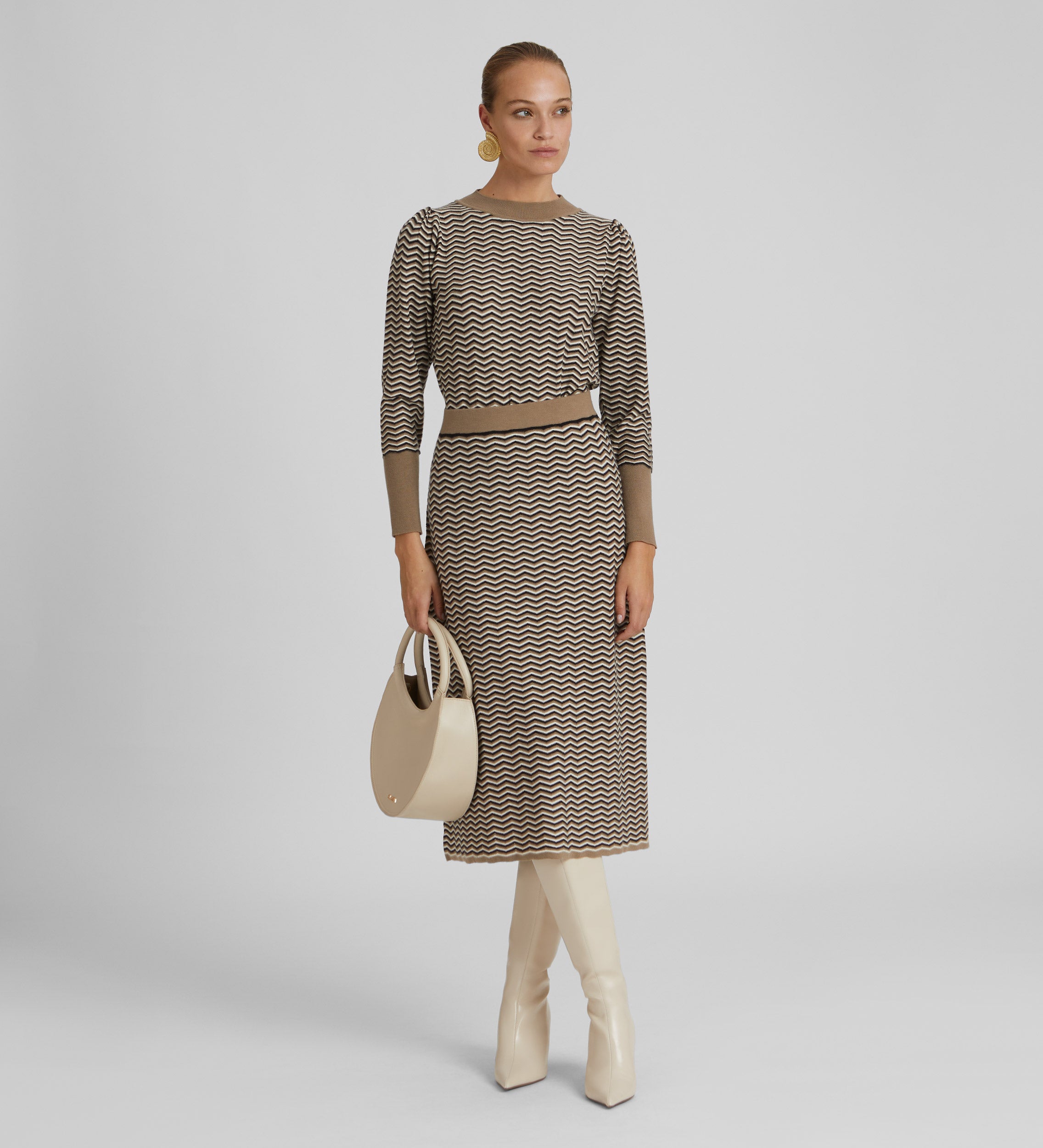 Jacquard knit skirt