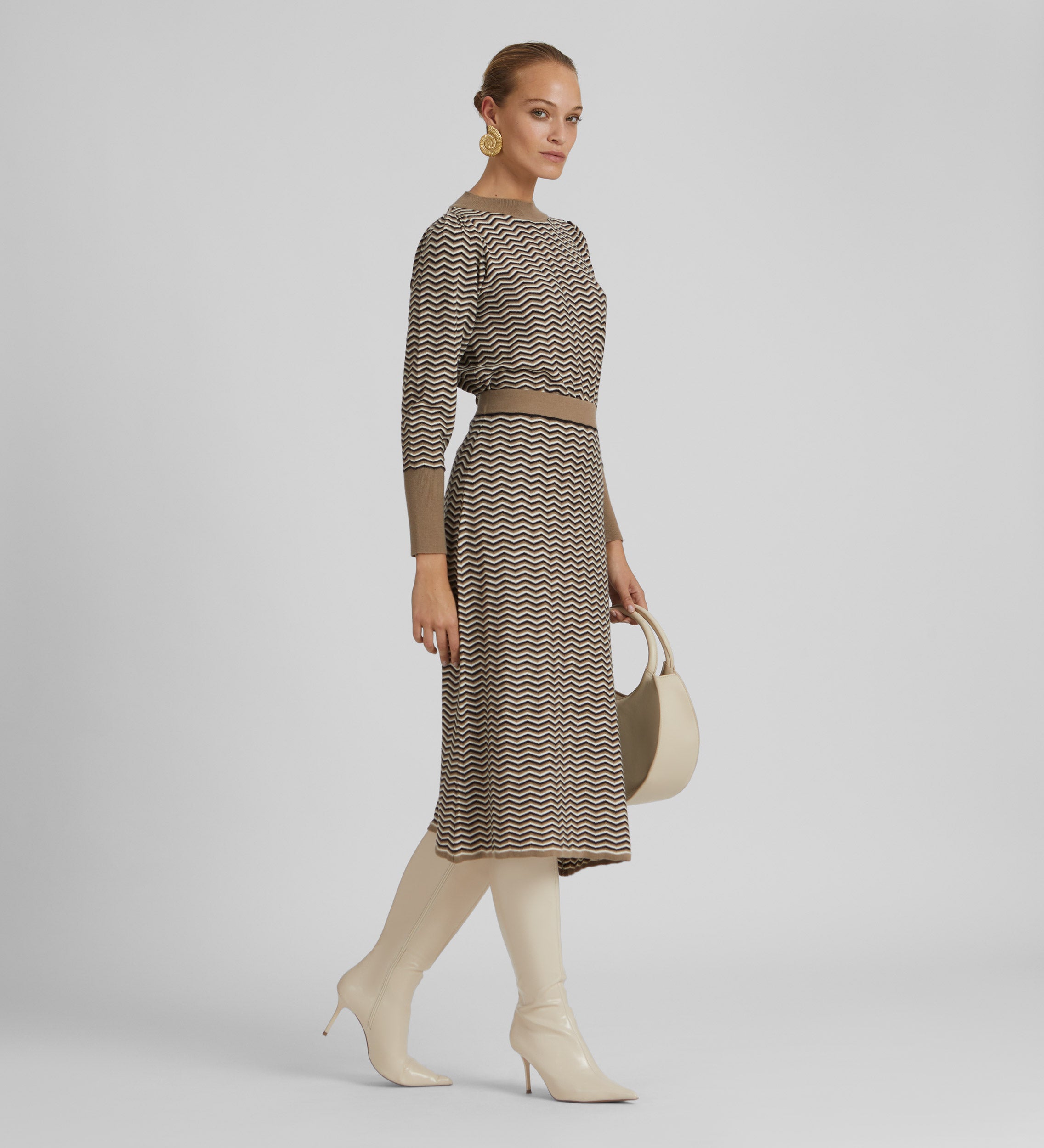 Jacquard knit skirt