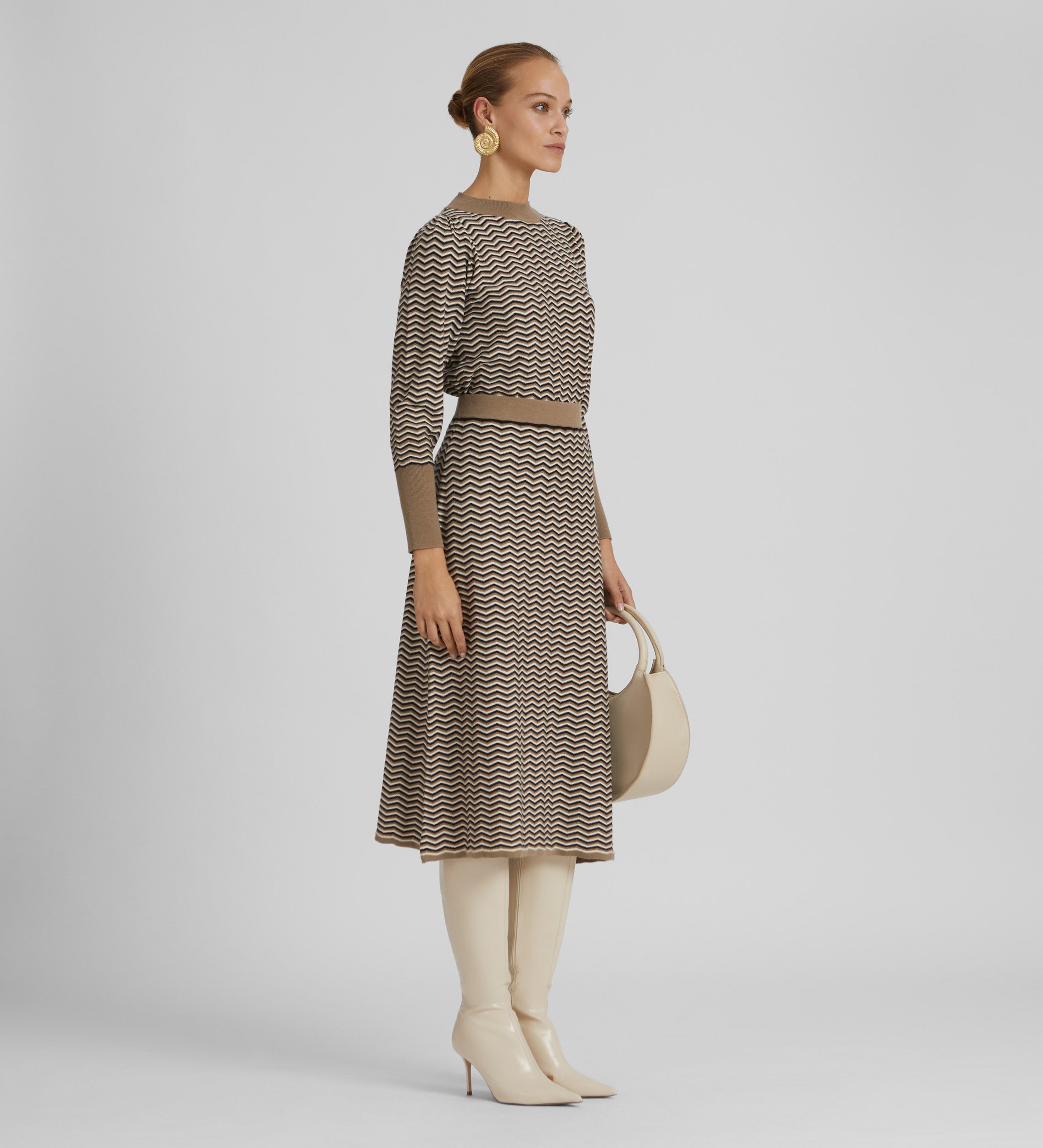 Jacquard knit skirt