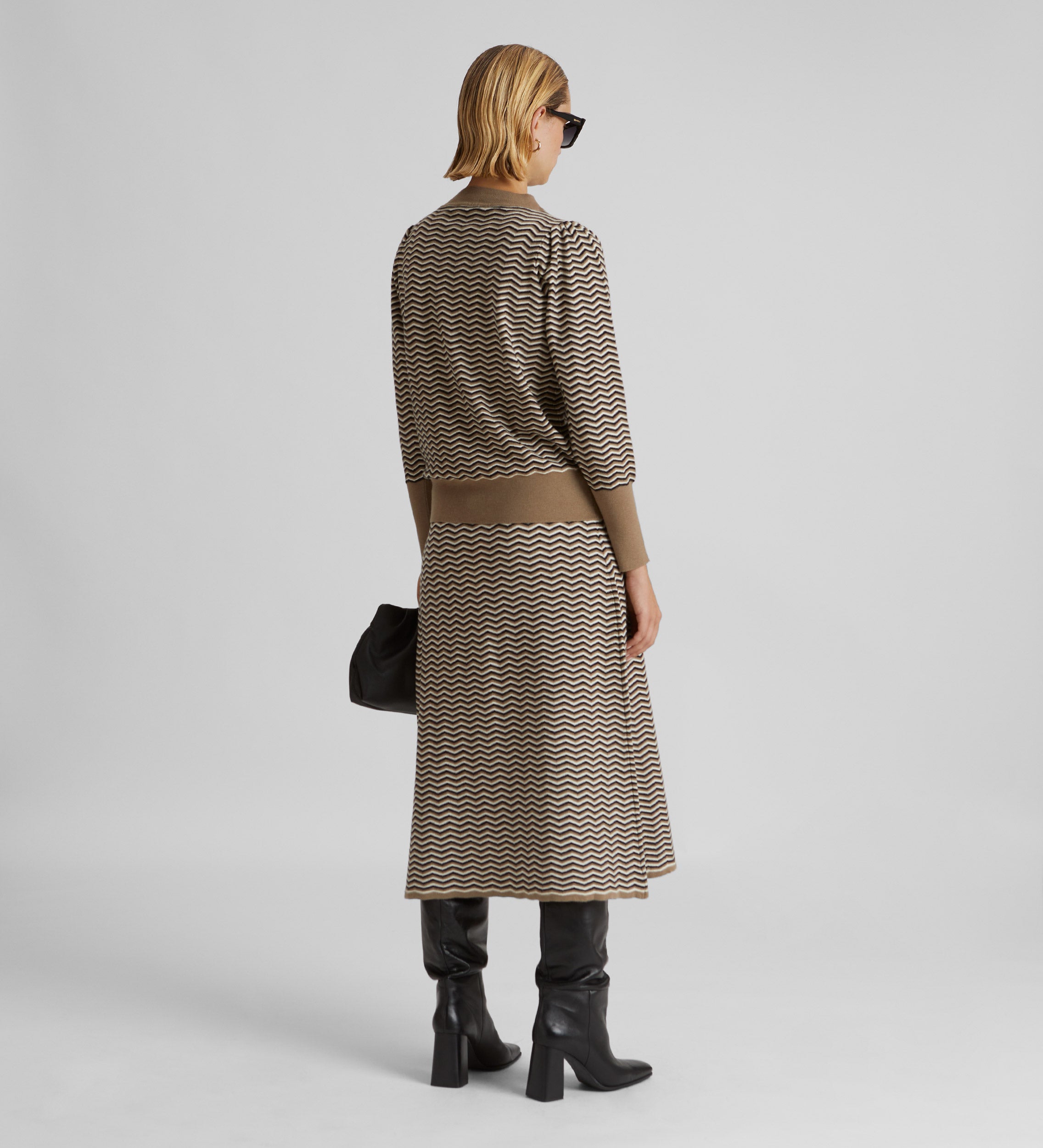 Jacquard knit skirt