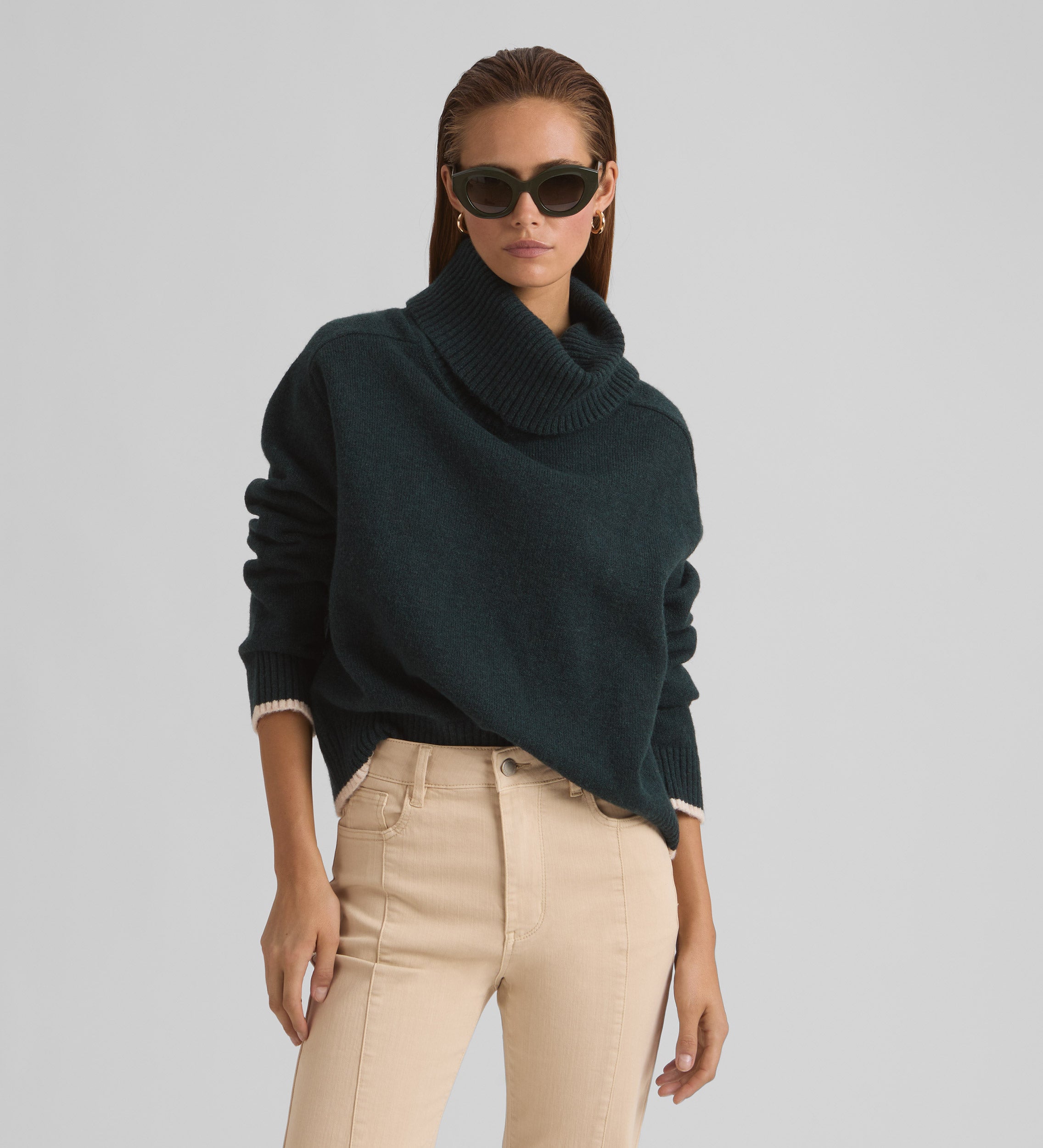 High neck sweater