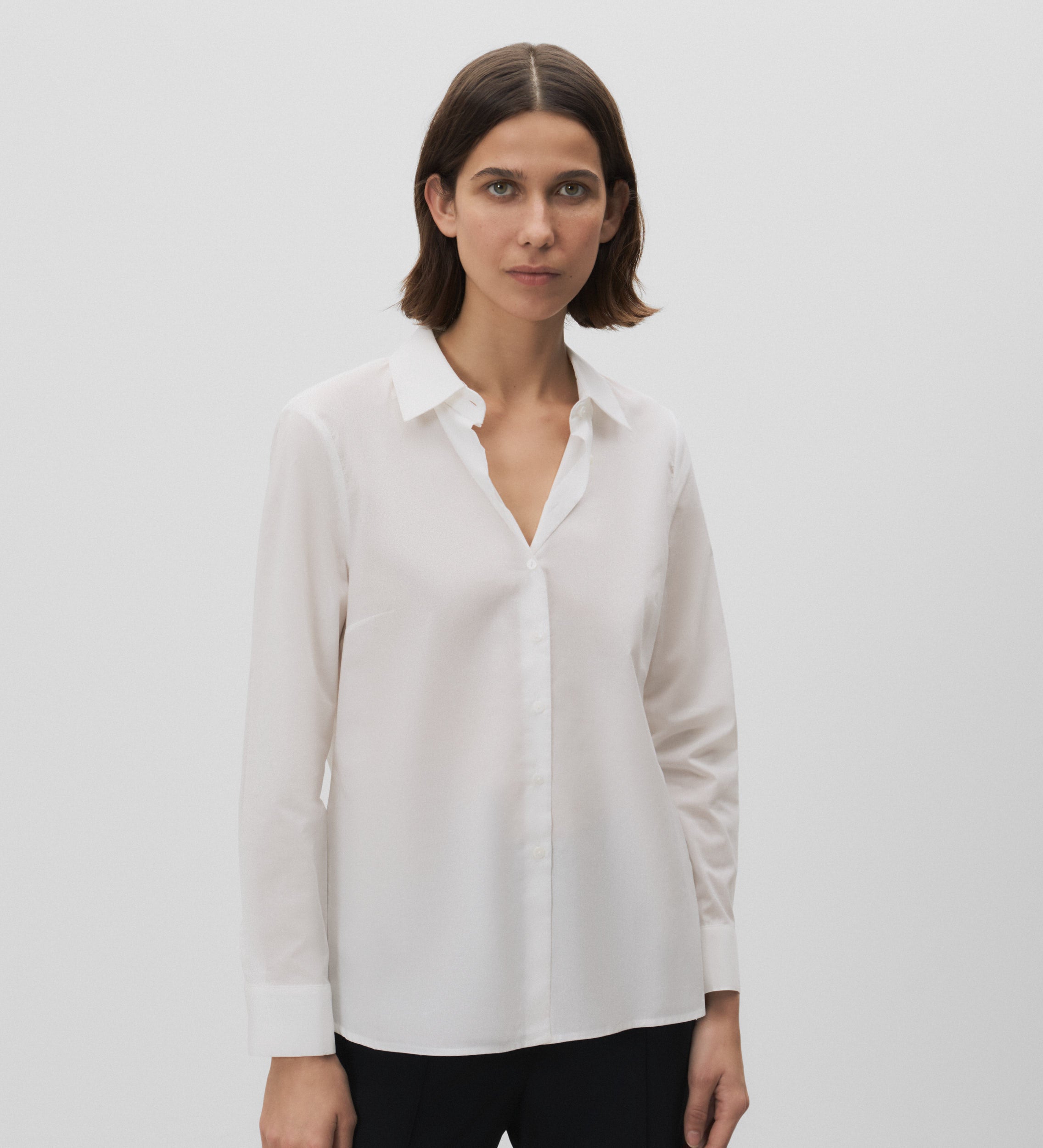 Straight cotton shirt